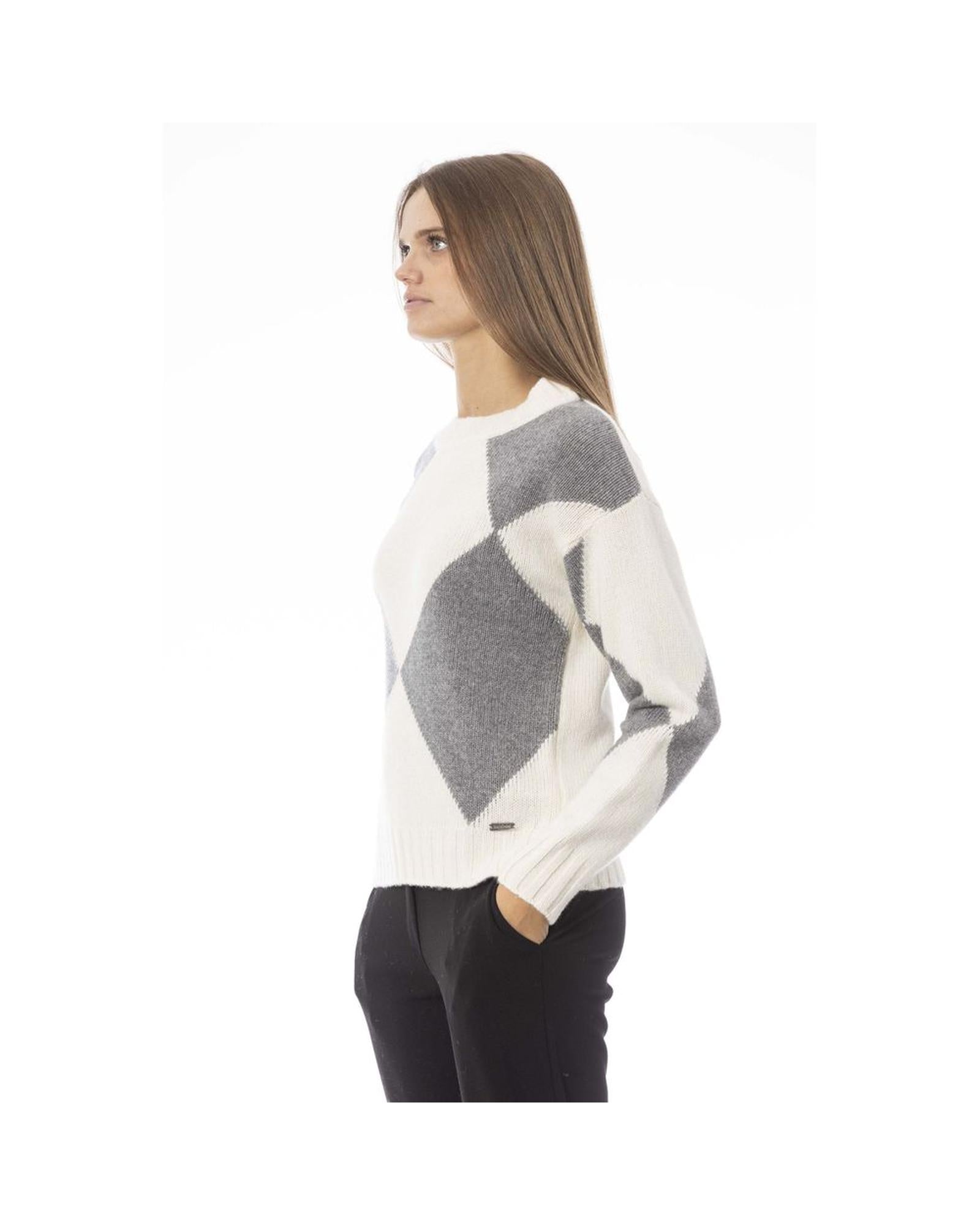 Baldinini Trend Women's Gray Wool Sweater - M Secondary image