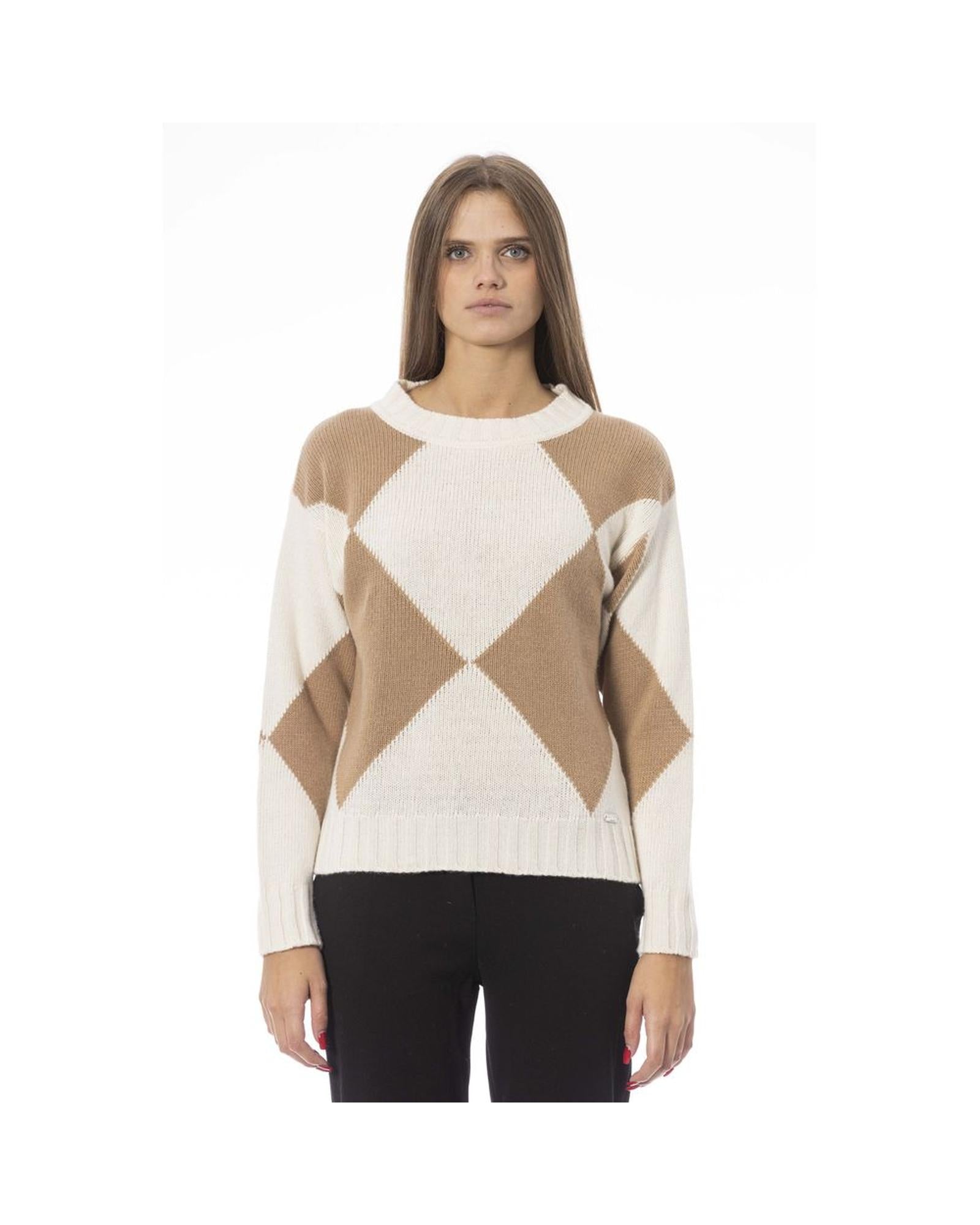 Baldinini Trend Women's Beige Wool Sweater - M Main image