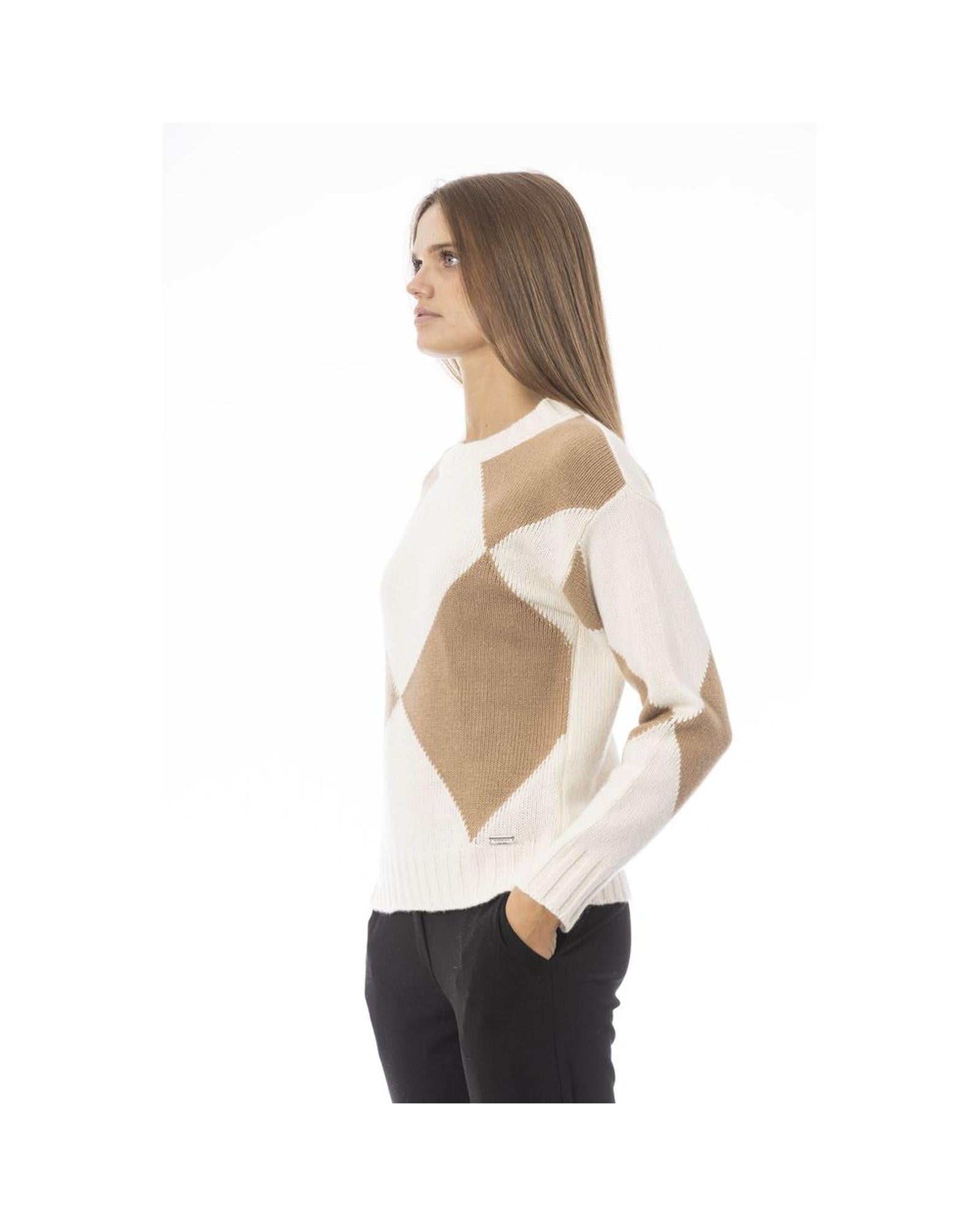 Baldinini Trend Women's Beige Wool Sweater - M Secondary image