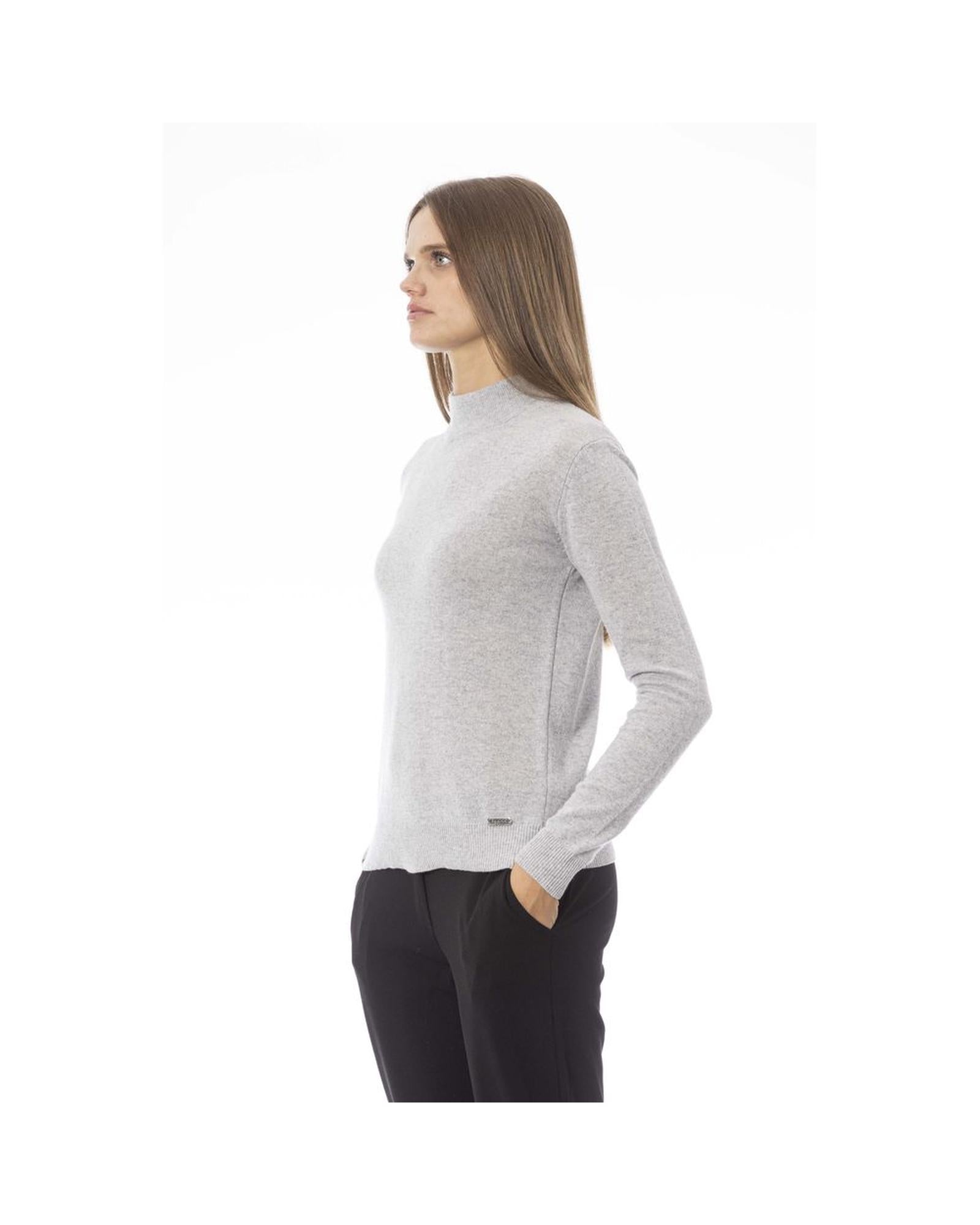Baldinini Trend Women's Gray Fabric Sweater - M Secondary image