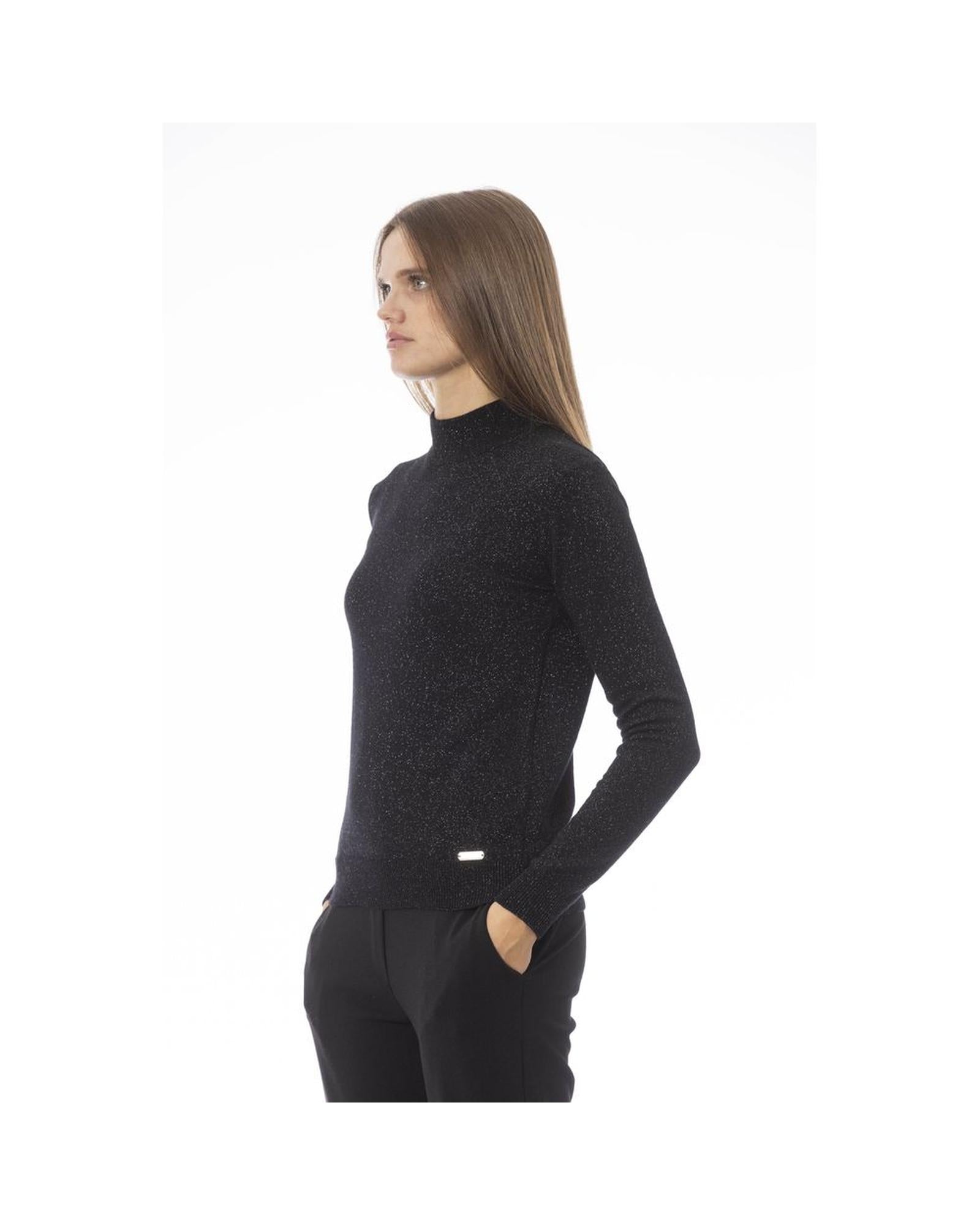 Baldinini Trend Women's Black Fabric Sweater - M Secondary image