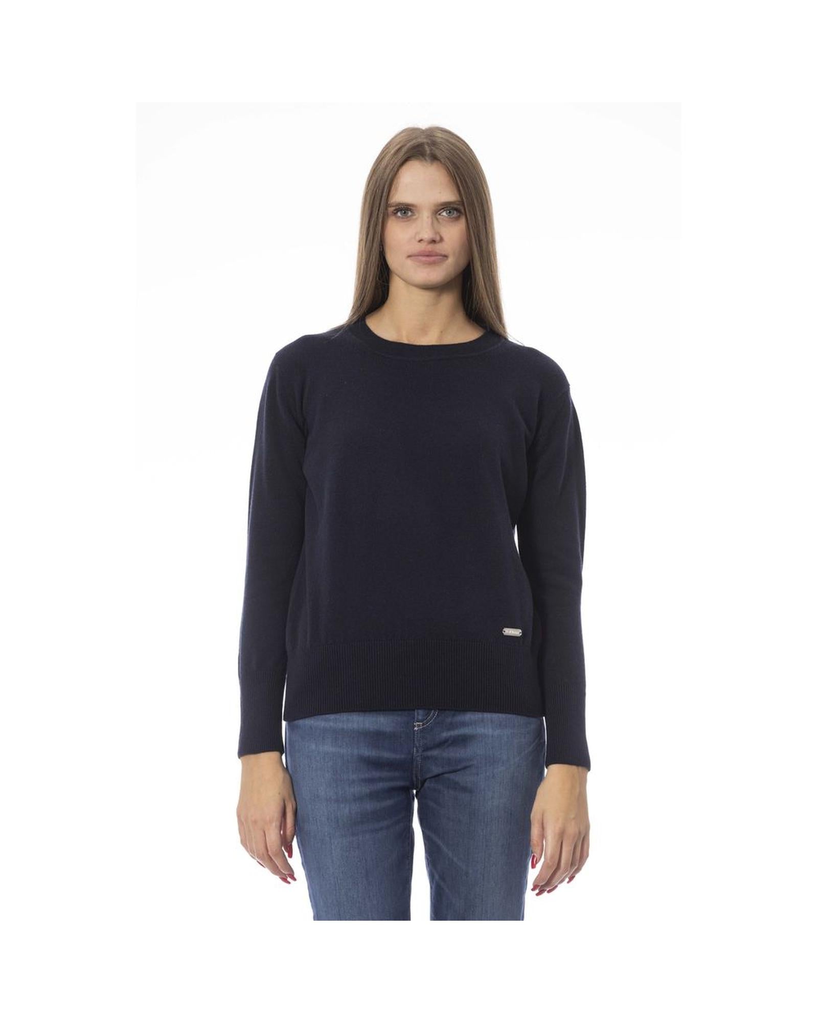 Baldinini Trend Women's Blue Wool Sweater - 42 IT Main image