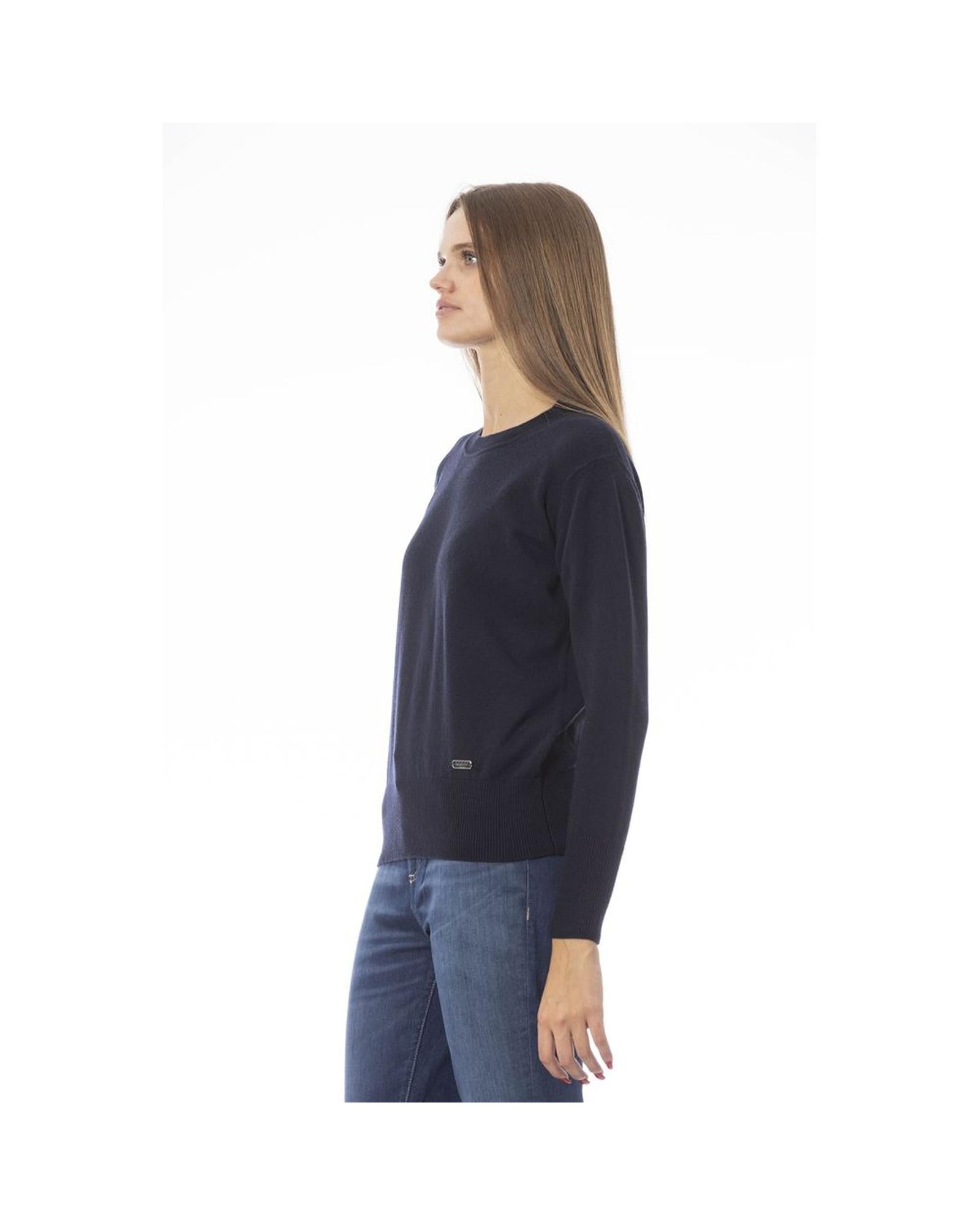 Baldinini Trend Women's Blue Wool Sweater - 42 IT Secondary image
