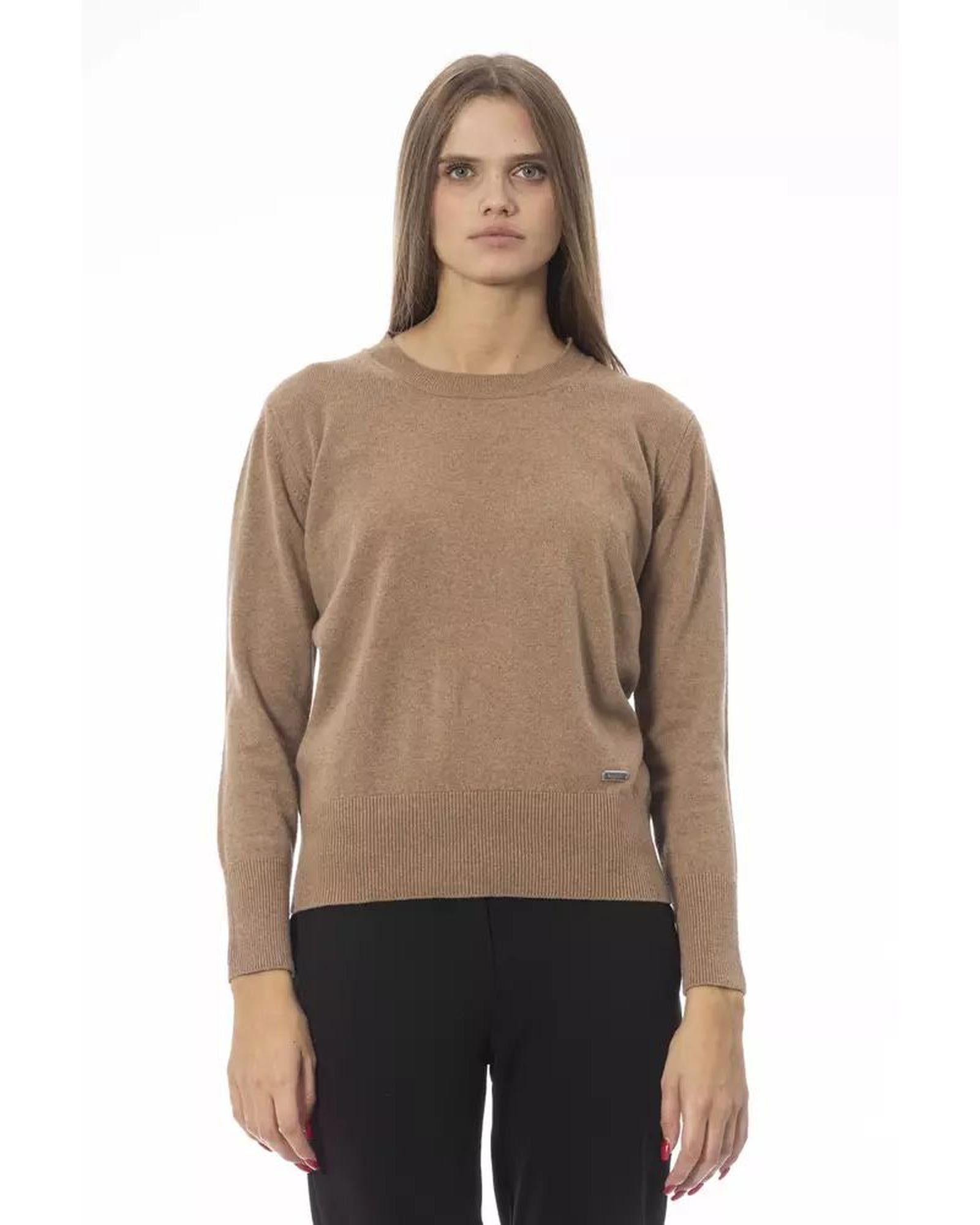 Baldinini Trend Women's Beige Wool Sweater - 42 IT Main image