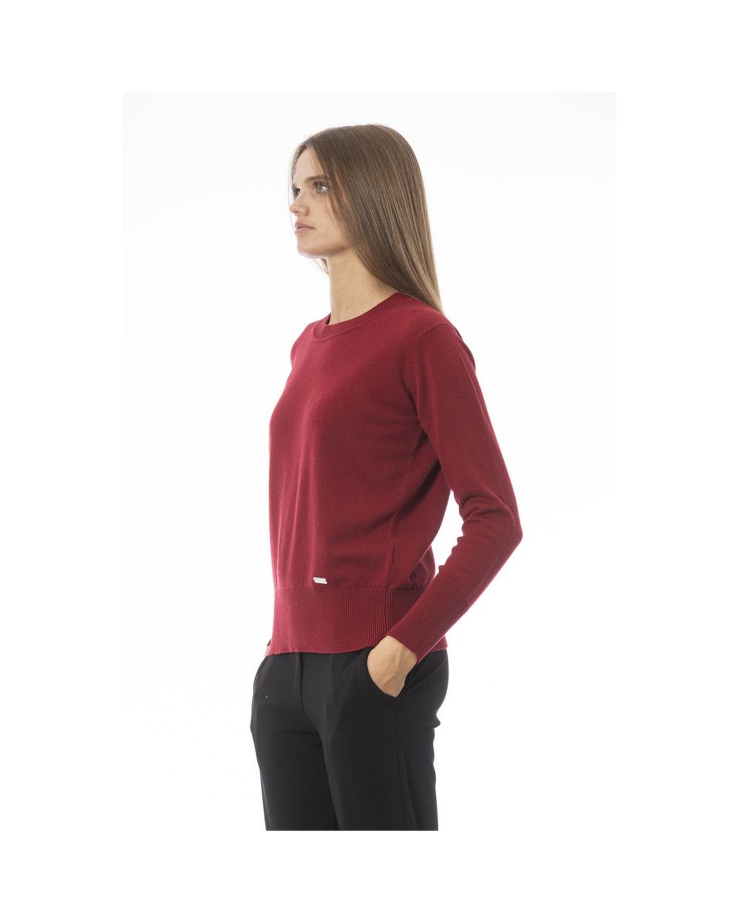 Baldinini Trend Women's Red Wool Sweater - 44 IT