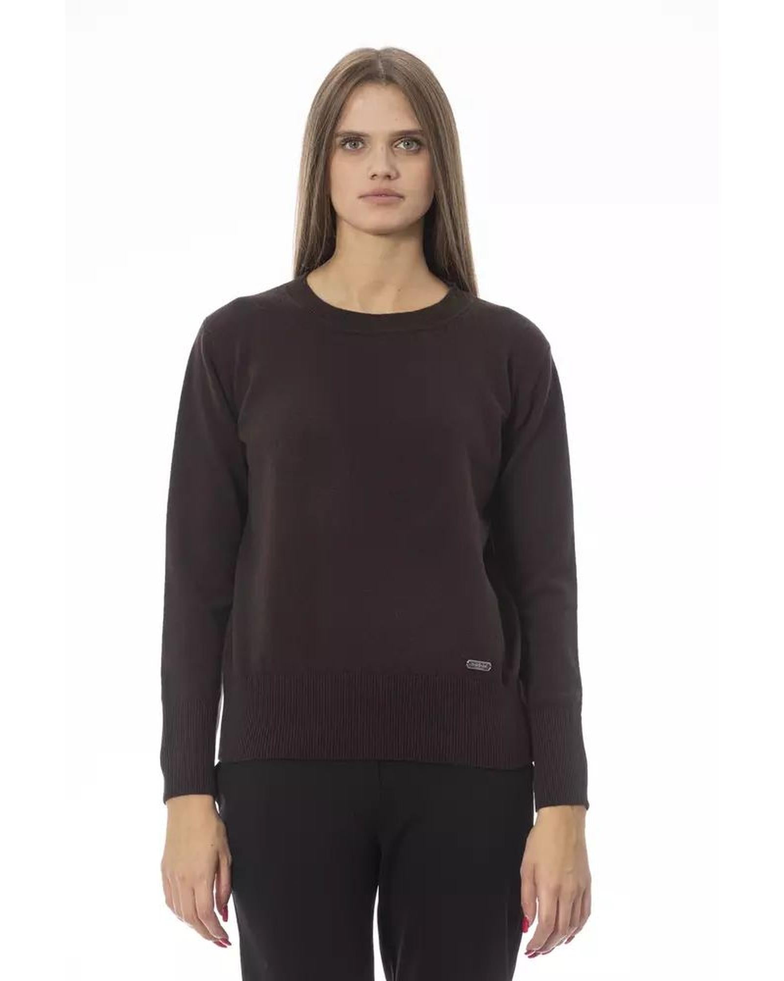 Baldinini Trend Women's Brown Wool Sweater - 42 IT Main image