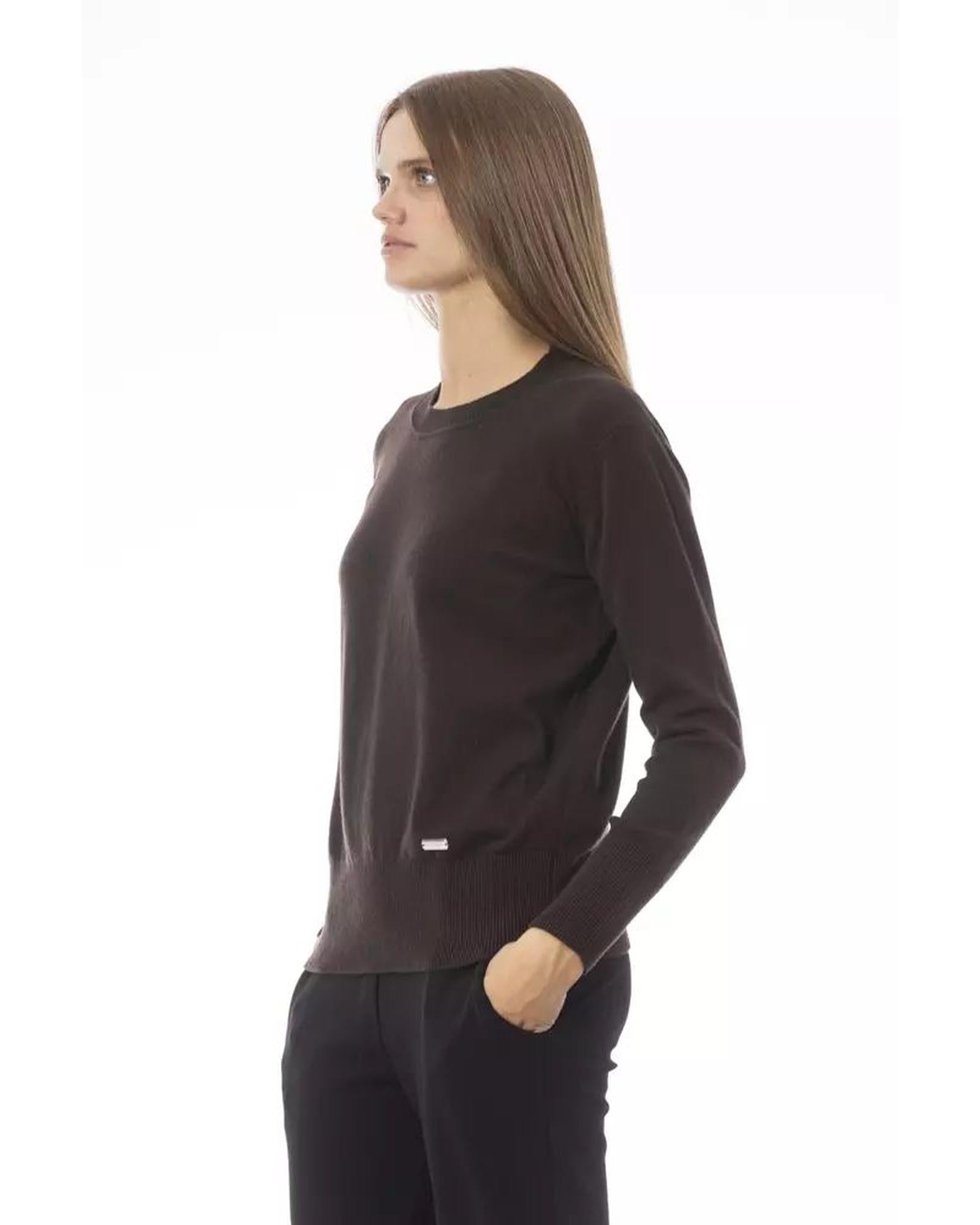 Baldinini Trend Women's Brown Wool Sweater - 42 IT Secondary image