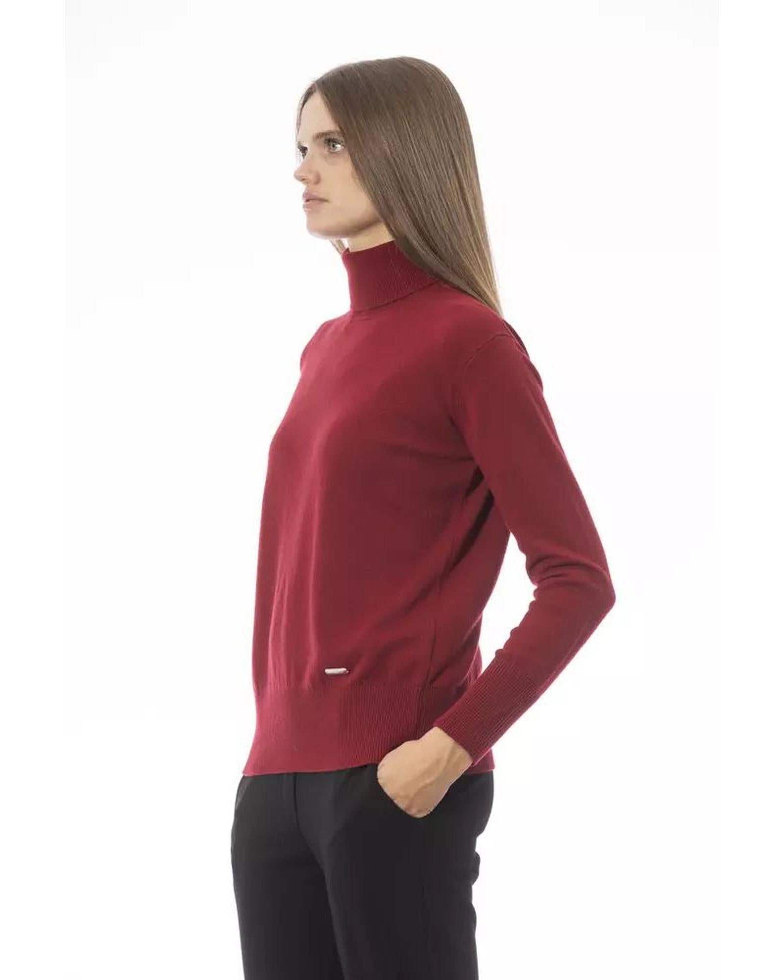 Baldinini Trend Women's Red Wool Sweater - 40 IT Secondary image
