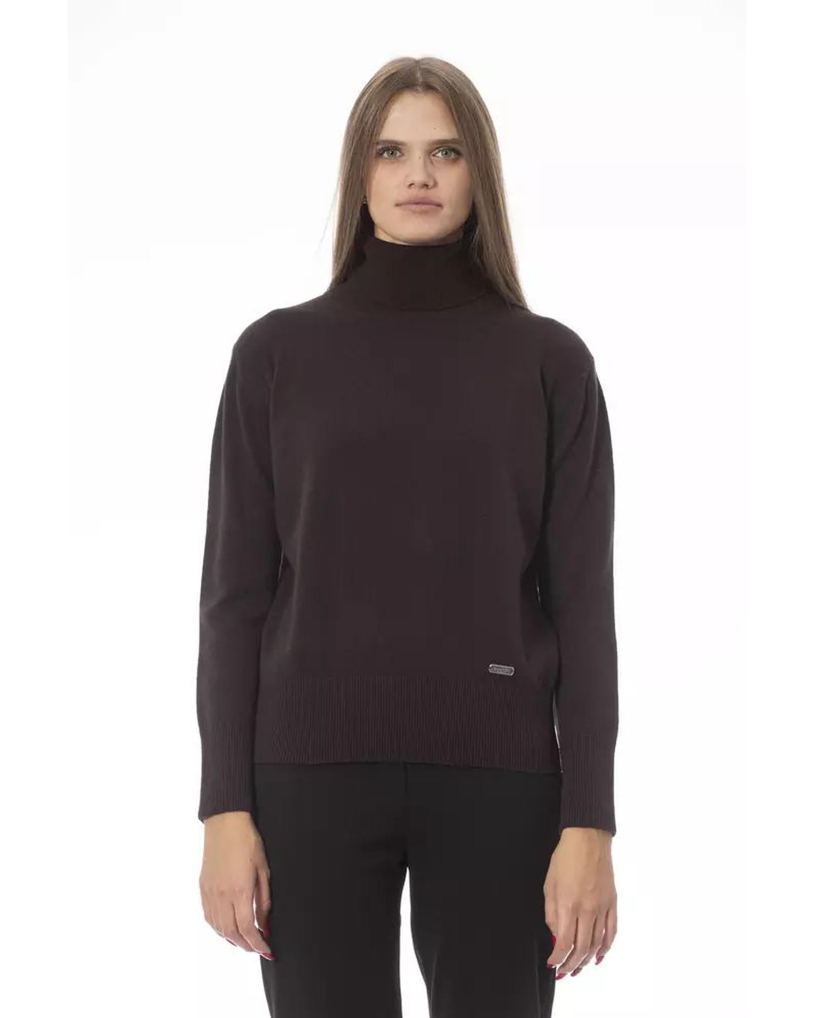 Baldinini Trend Women's Brown Wool Sweater - 44 IT Main image
