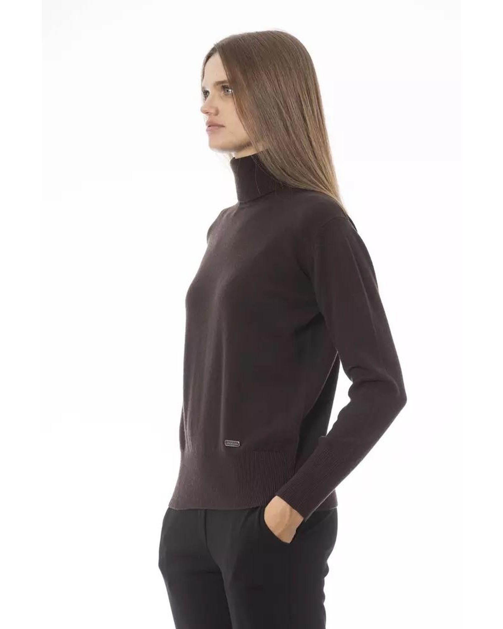 Baldinini Trend Women's Brown Wool Sweater - 44 IT Secondary image