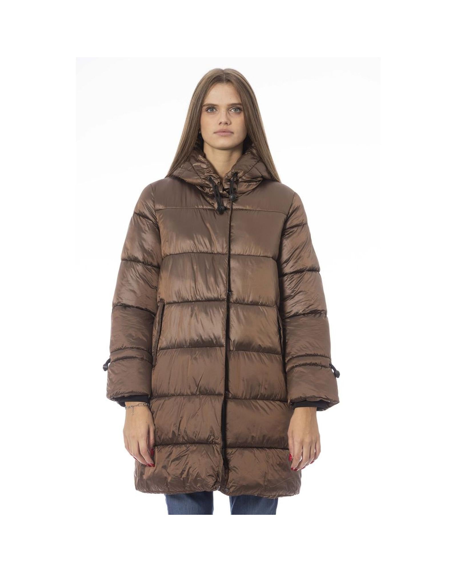 Baldinini Trend Women's Brown Nylon Jackets & Coat - S Main image