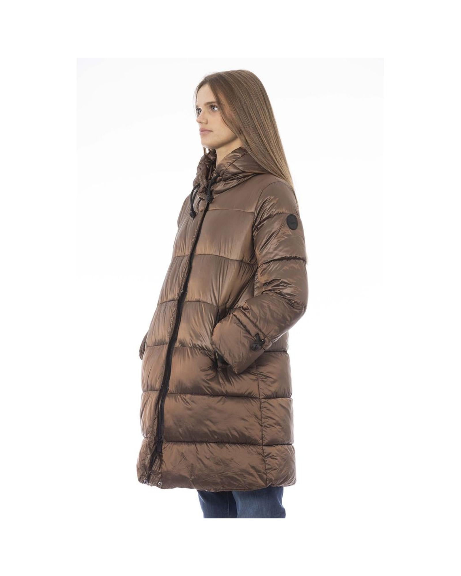 Baldinini Trend Women's Brown Nylon Jackets & Coat - S Secondary image