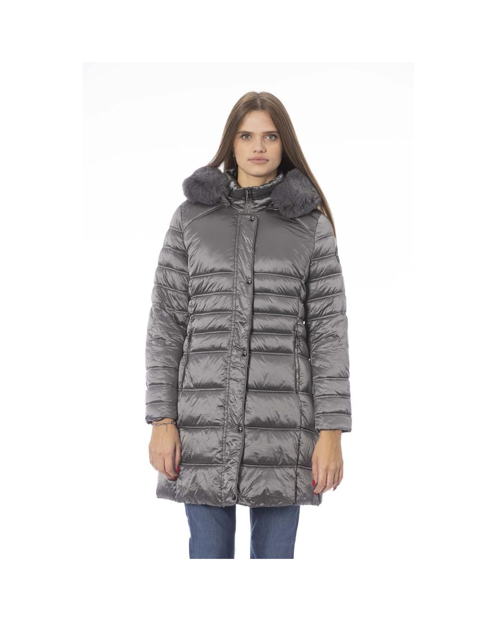 Baldinini Trend Women's Gray Polyester Jackets & Coat - M Main image