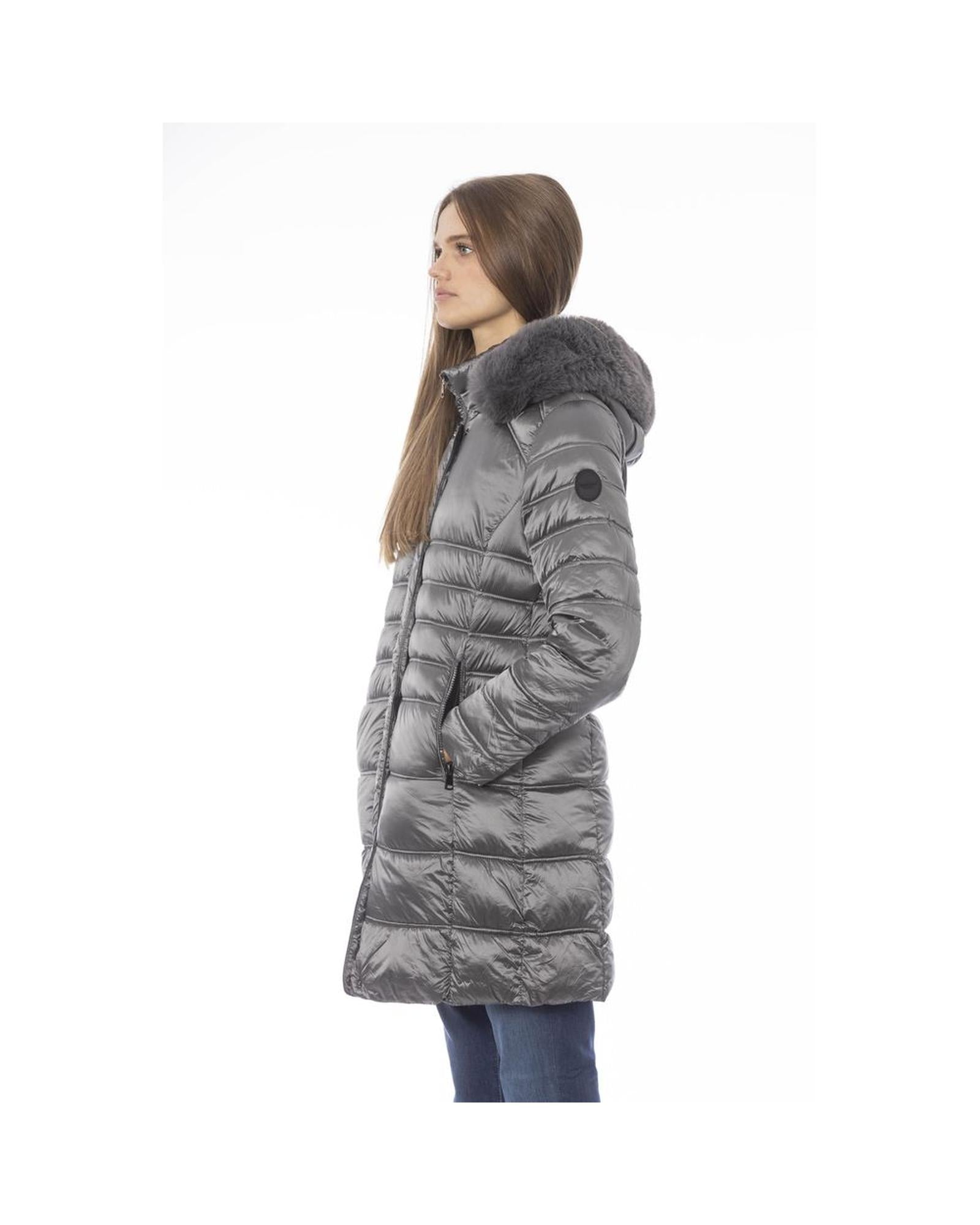 Baldinini Trend Women's Gray Polyester Jackets & Coat - M Secondary image