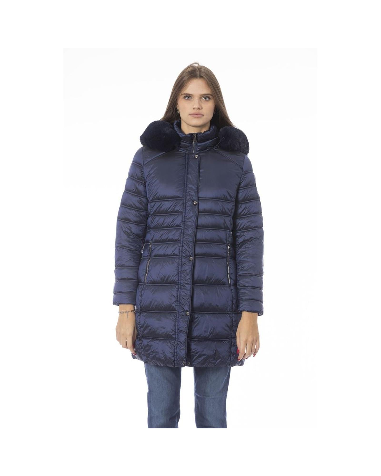 Baldinini Trend Women's Light Blue Polyester Jackets & Coat - S Main image