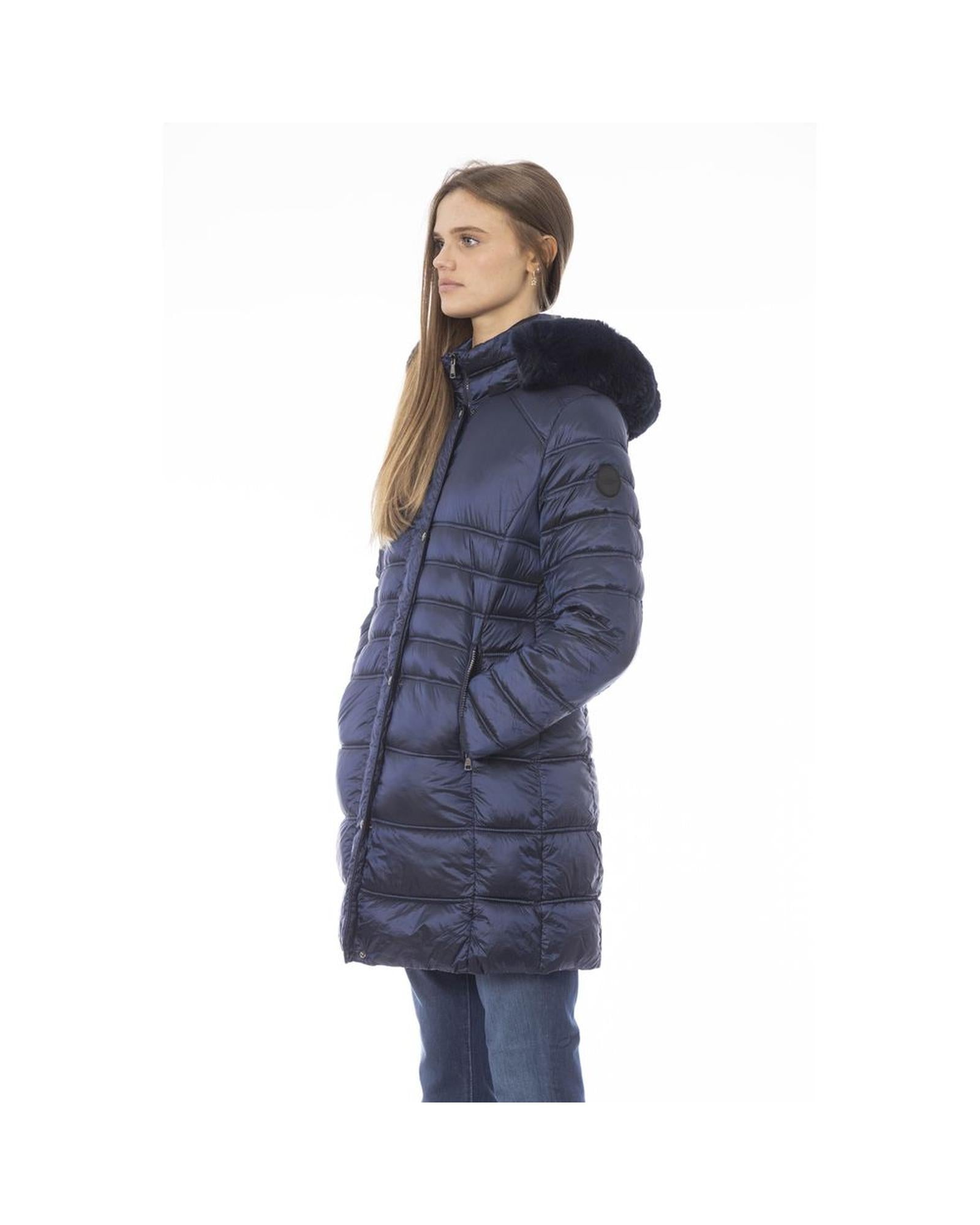 Baldinini Trend Women's Light Blue Polyester Jackets & Coat - S Secondary image