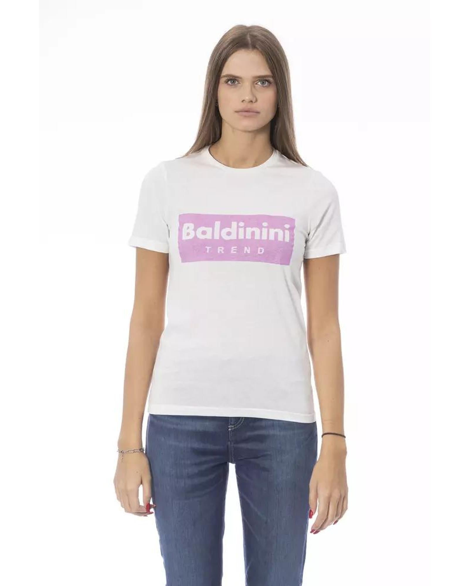 Baldinini Trend Women's White Cotton Tops & T-Shirt - S Main image