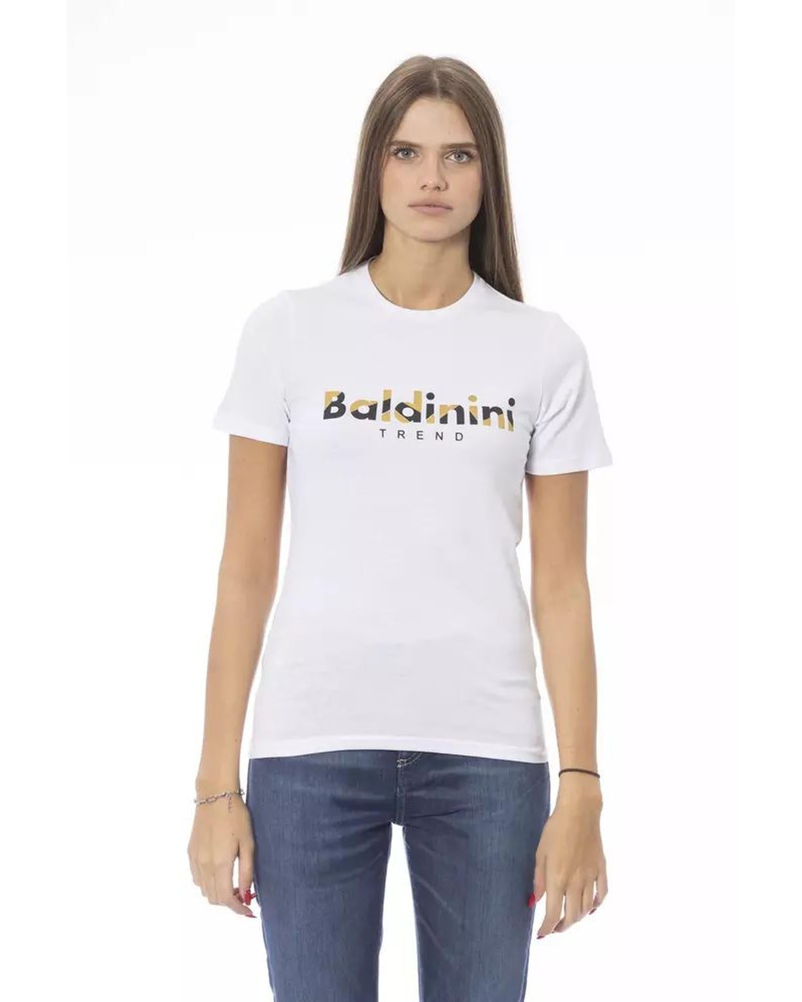 Baldinini Trend Women's White Cotton Tops & T-Shirt - L Main image