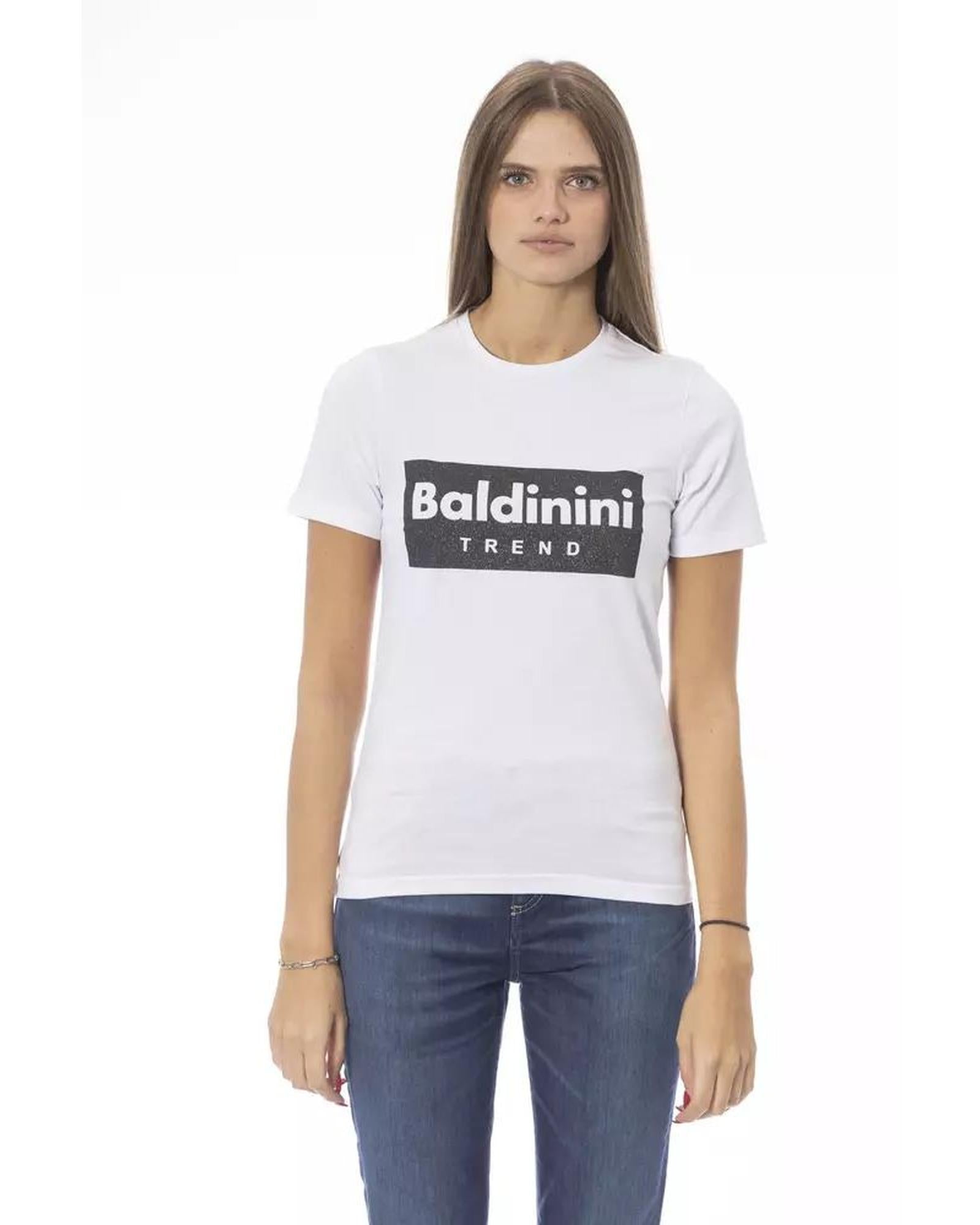 Baldinini Trend Women's White Cotton Tops & T-Shirt - M Main image