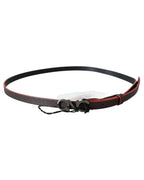 CNC Costume National Leather Logo Belt 85 cm Women