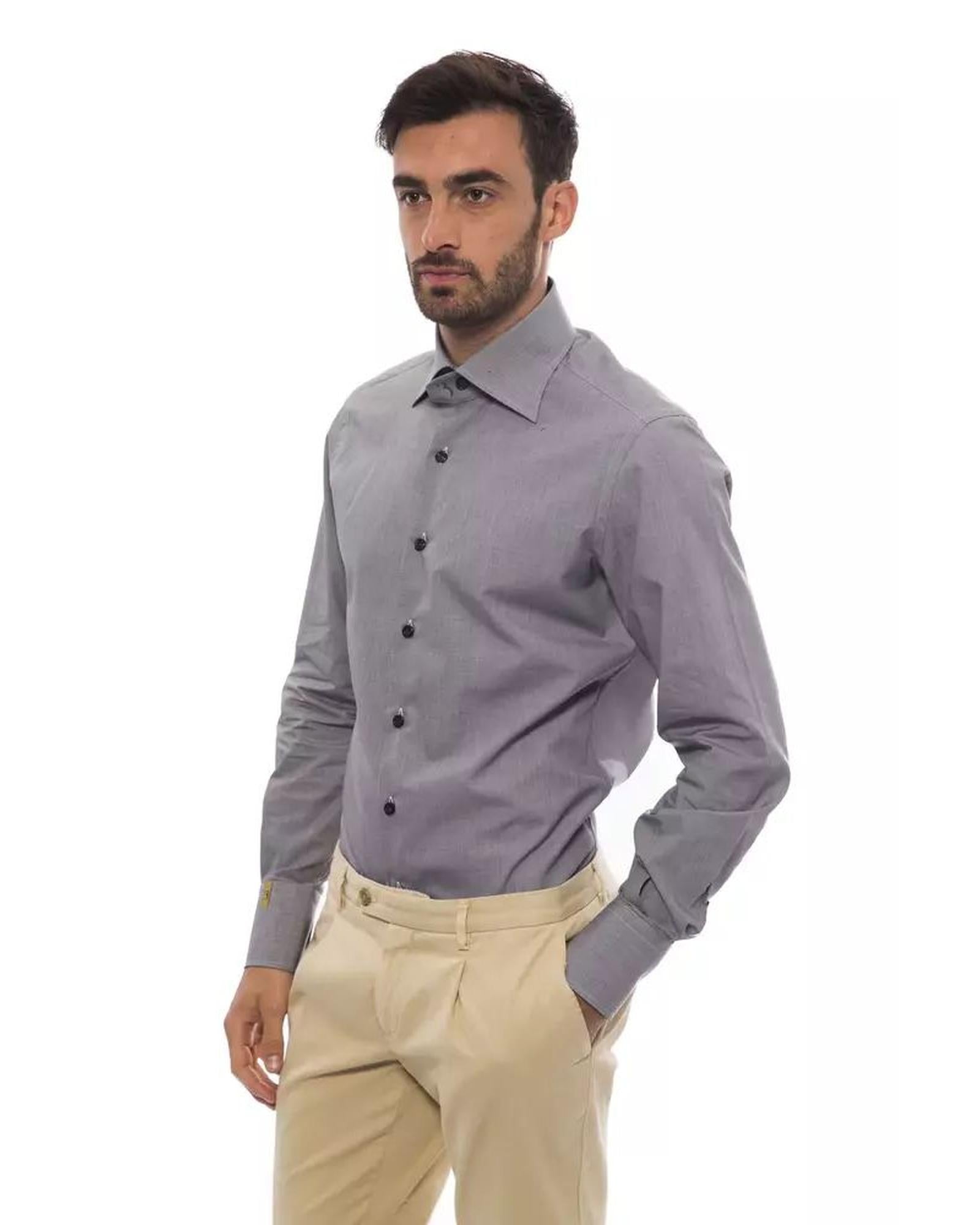 Billionaire Italian Couture Men's Black And White Cotton Shirt - 2XL Secondary image
