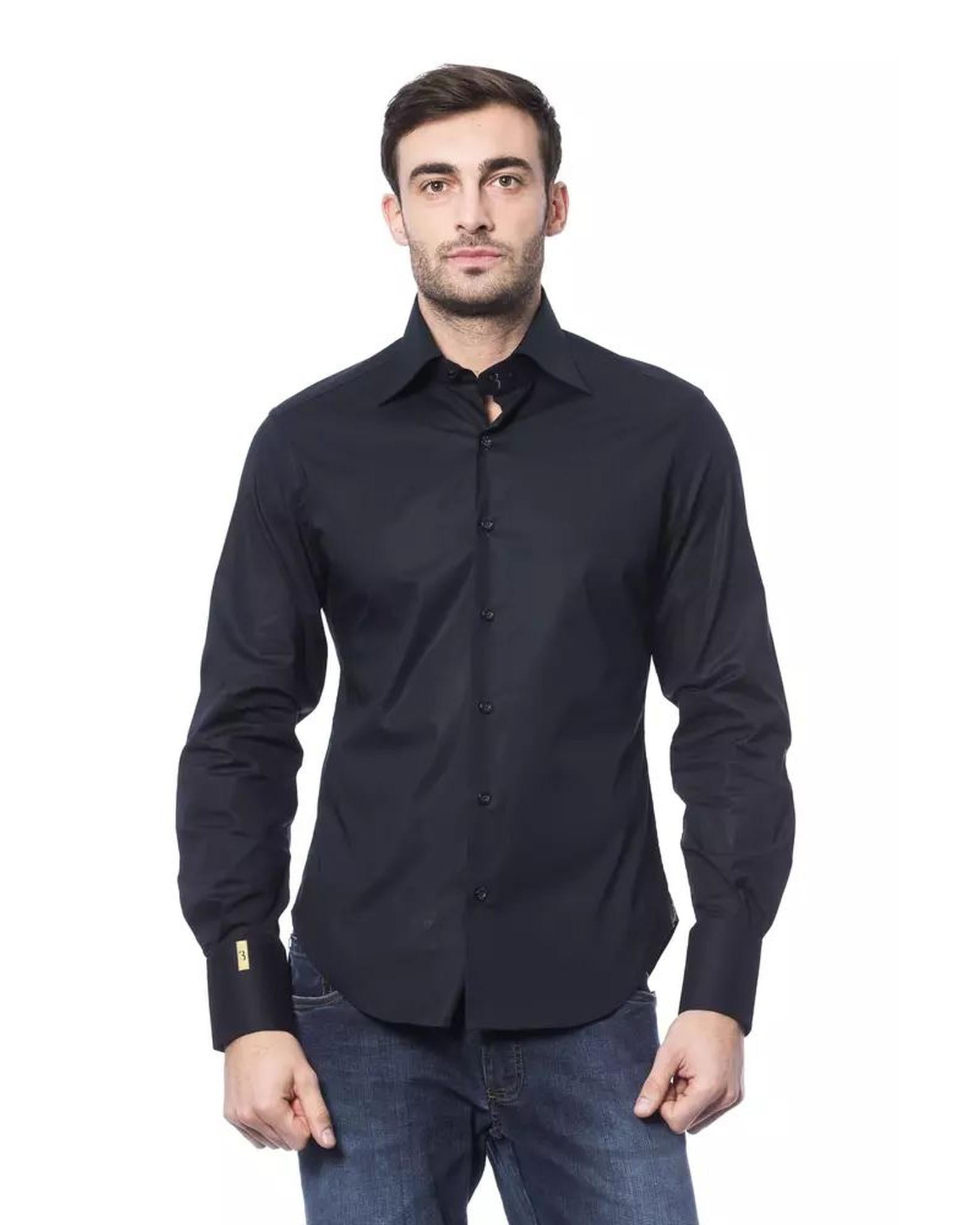 Billionaire Italian Couture Men's Blue Cotton Shirt - XL Main image