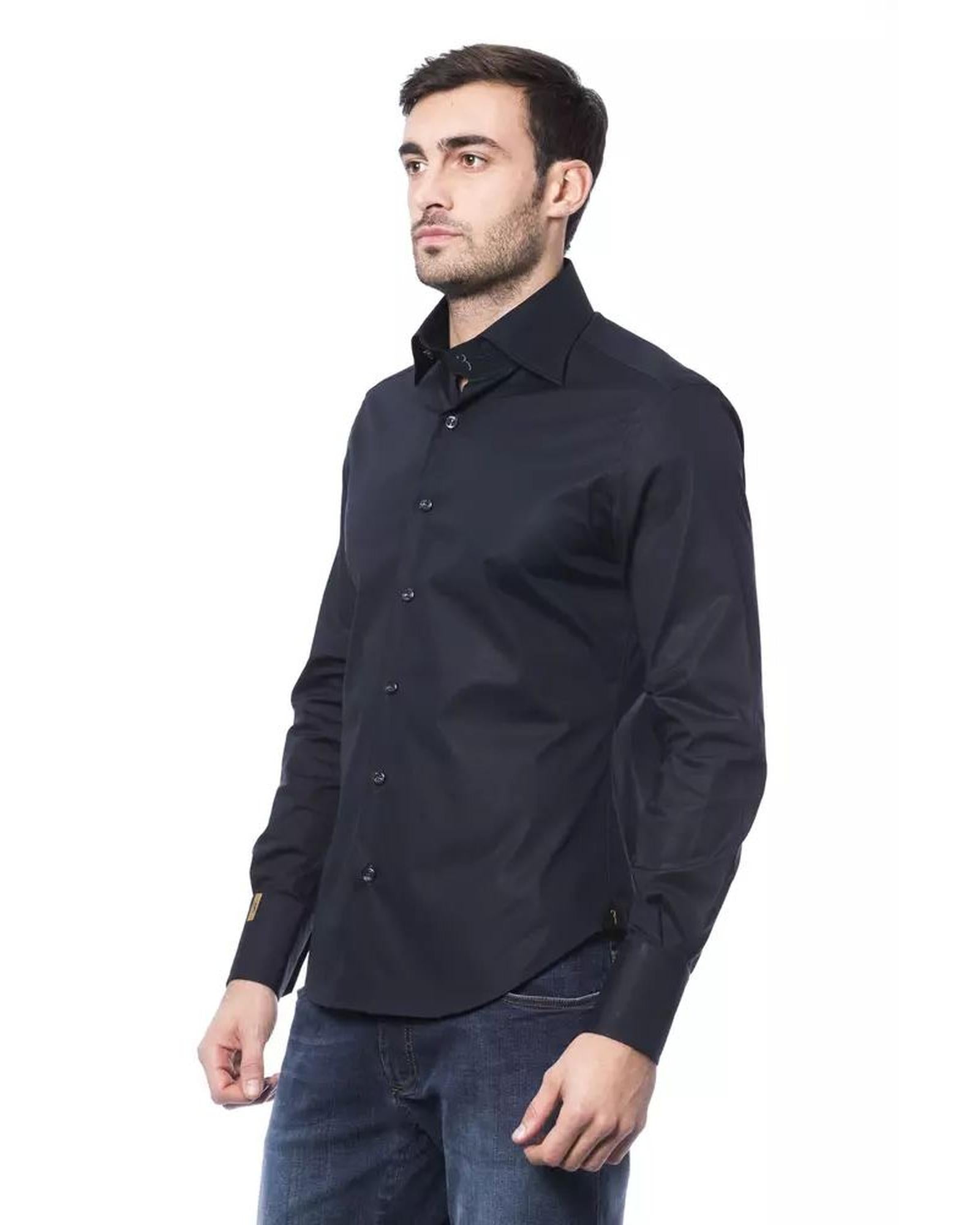 Billionaire Italian Couture Men's Blue Cotton Shirt - XL Secondary image
