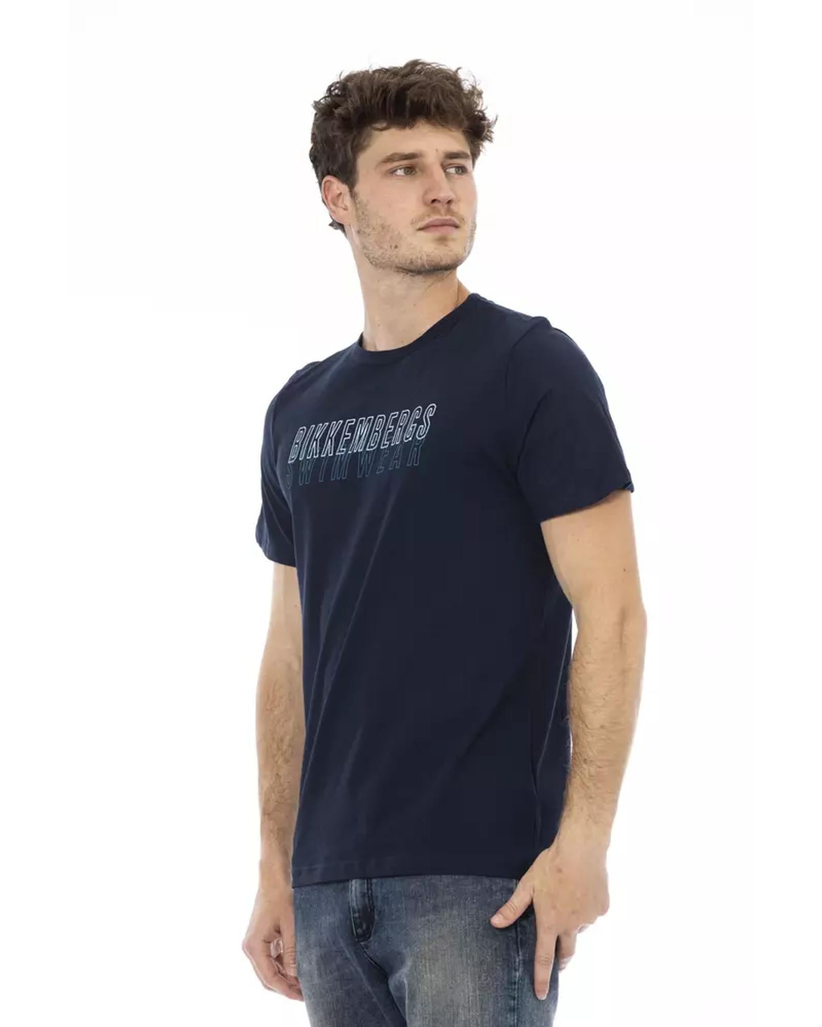 Front Print T-Shirt with Logo on Back M Men Secondary image
