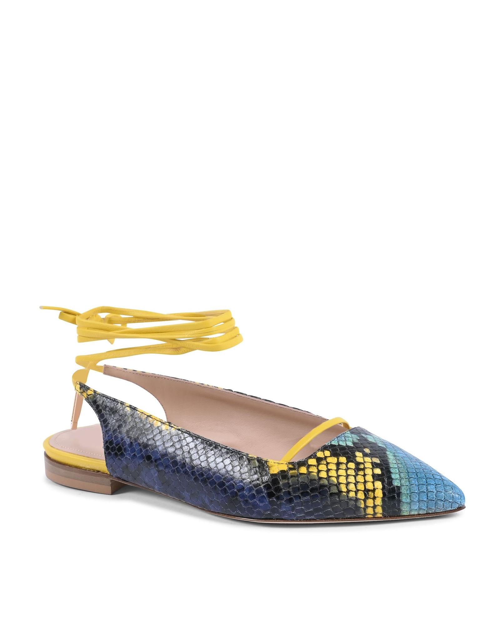 Python Pointed Toe Slingback with Slave Laces - 39 EU Secondary image