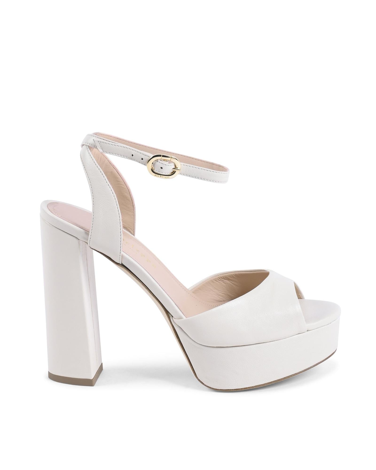 Platform Ankle-Strap Sandals - High-Heeled Leather Shoes - 39 EU Main image