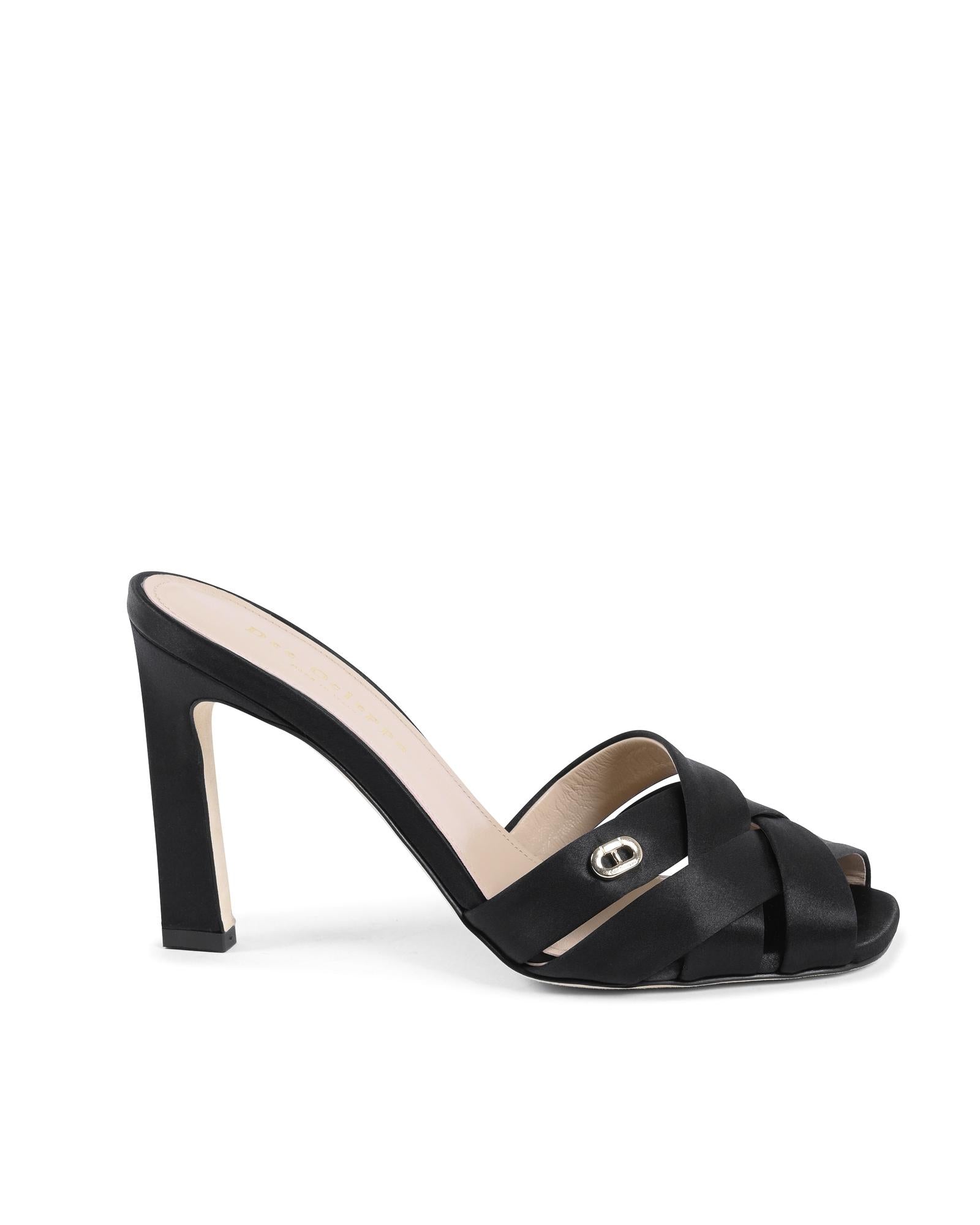Satin  Cross-Strap Stiletto Mules - 40 EU Main image