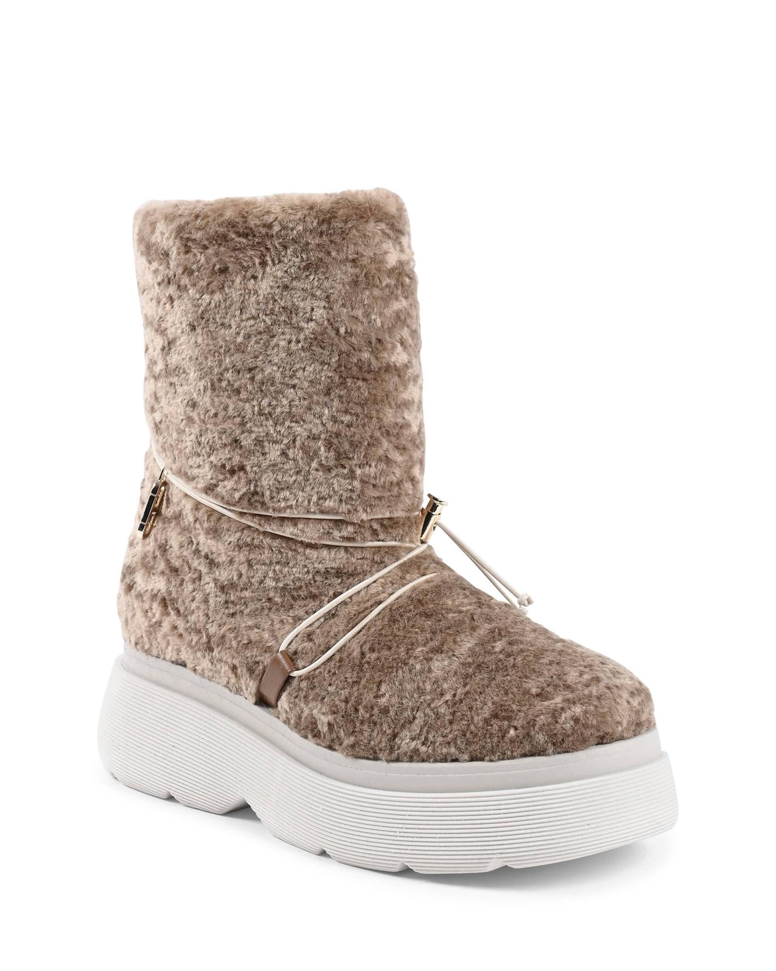 Faux Shearling Short Platform Boot - 41 EU Secondary image