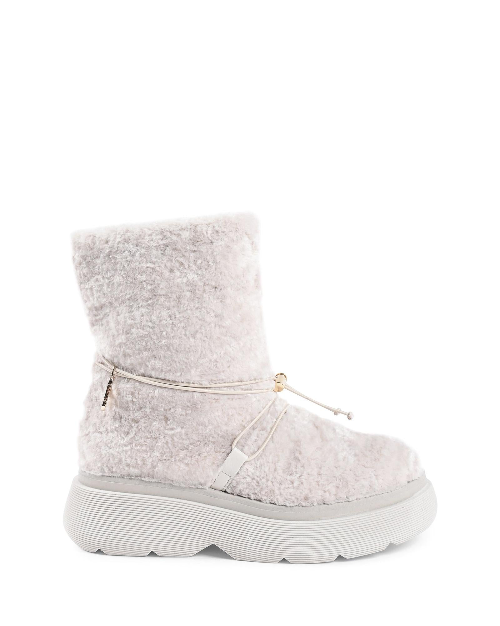 Shearling Drawstring Platform Ankle Boot - 37 EU Main image