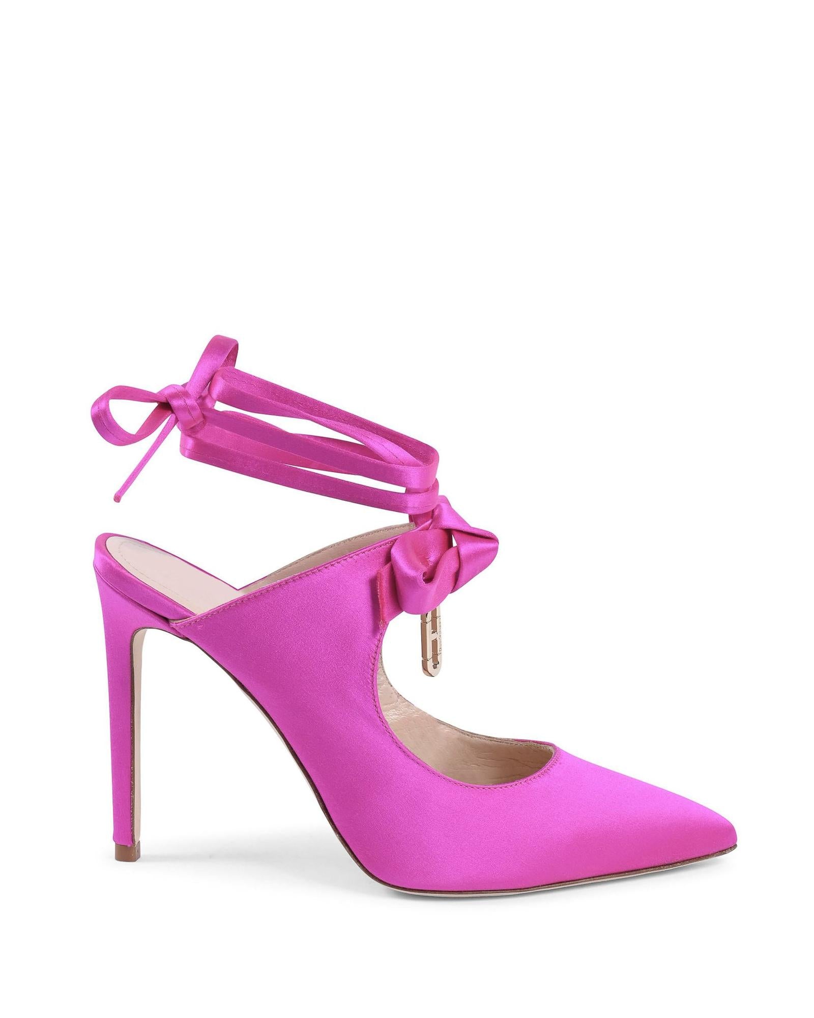 Satin Bow Mule with Stiletto Heel - 41 EU Main image
