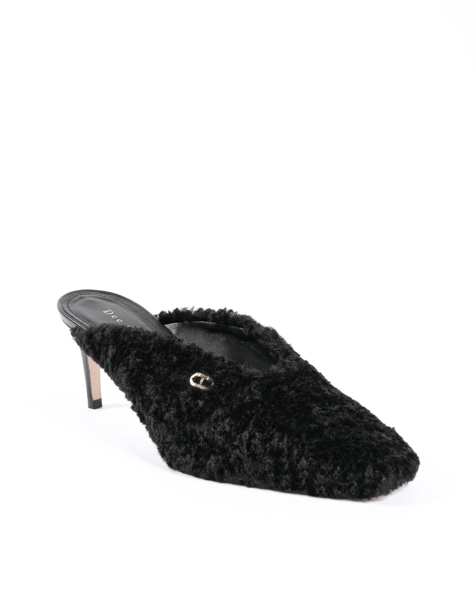 Teddy Fabric Mules with a 5cm Heel - 38 EU Secondary image