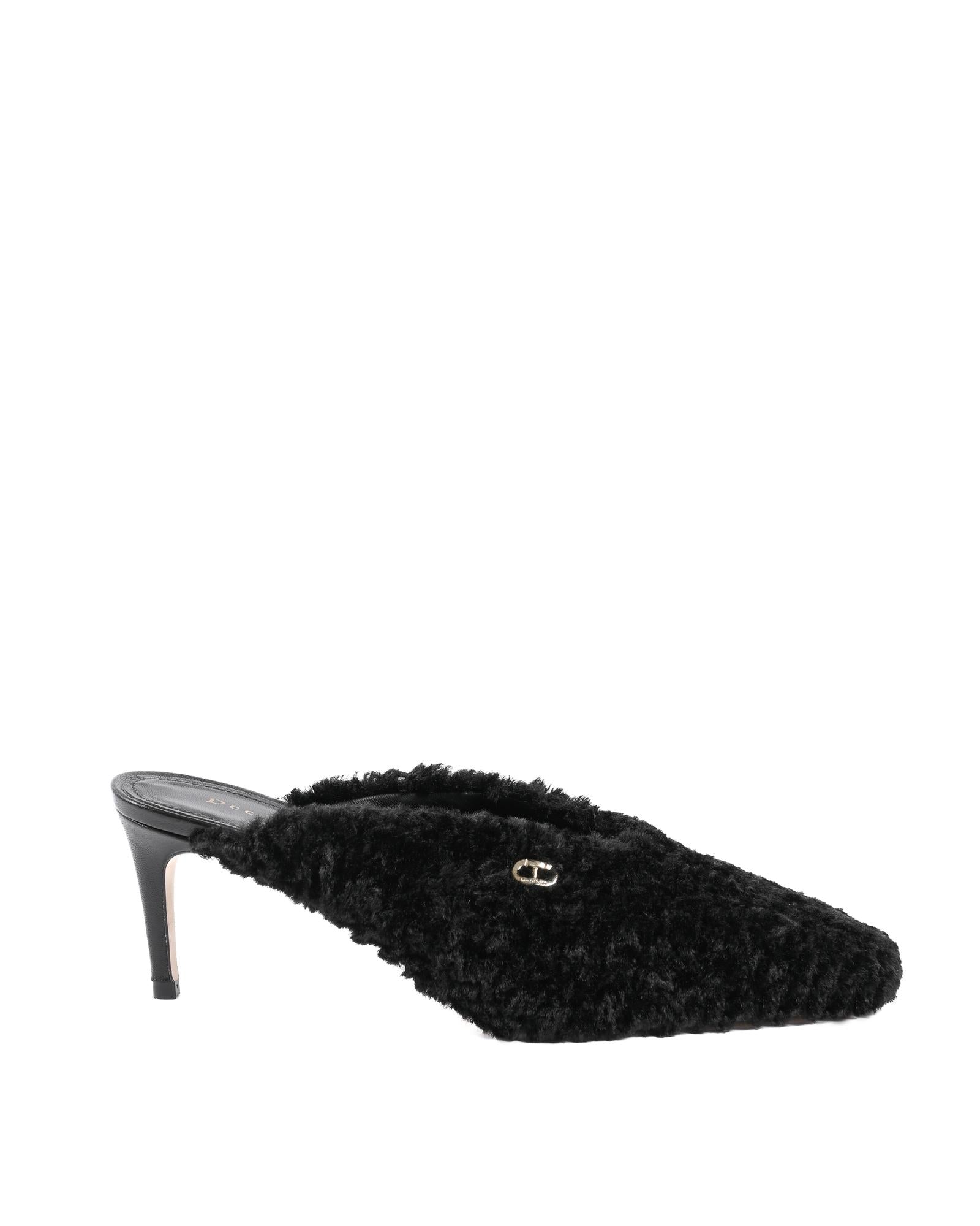 Teddy Fabric Mules with a 5cm Heel - 39 EU Main image