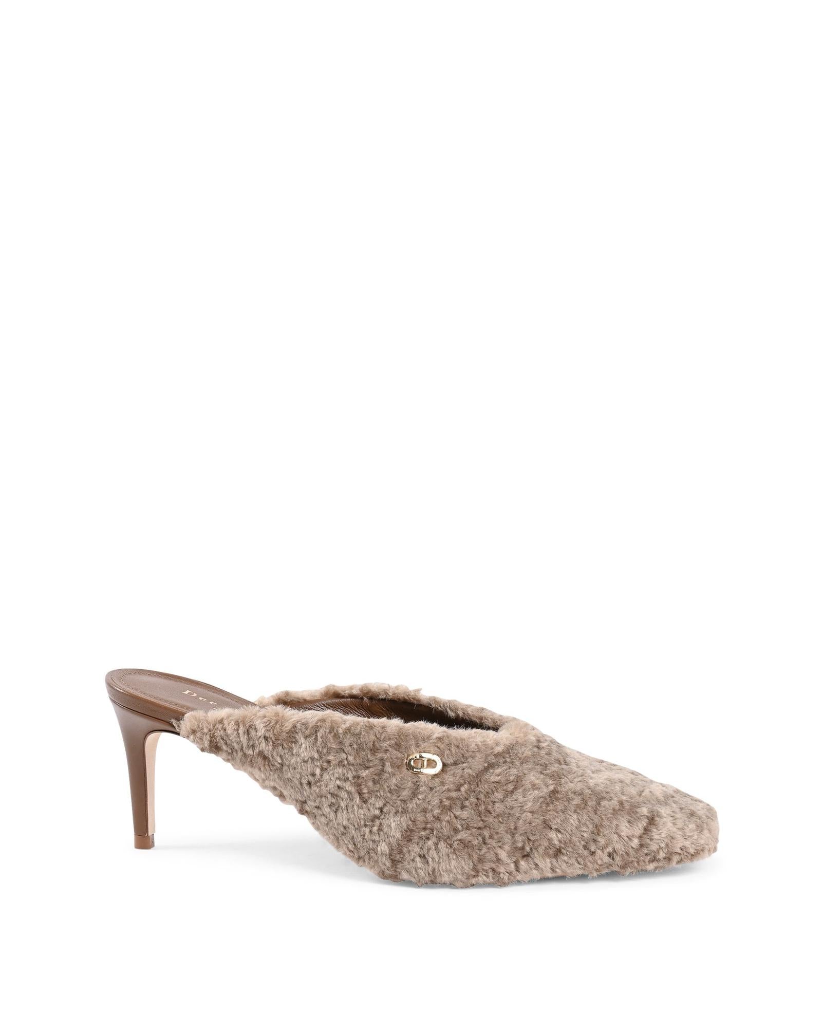Plush Textured Mules with 5cm Heels - 37 EU Main image