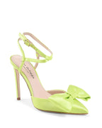 Dazzling Satin Ankle Strap Stilettos - 37 EU
