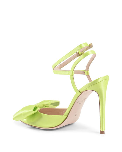 Dazzling Satin Ankle Strap Stilettos - 38 EU