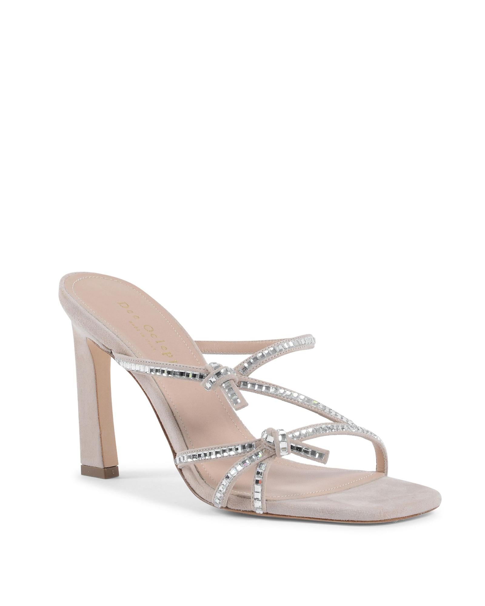 Crystal Embellished Suede Sandal - 39 EU Secondary image
