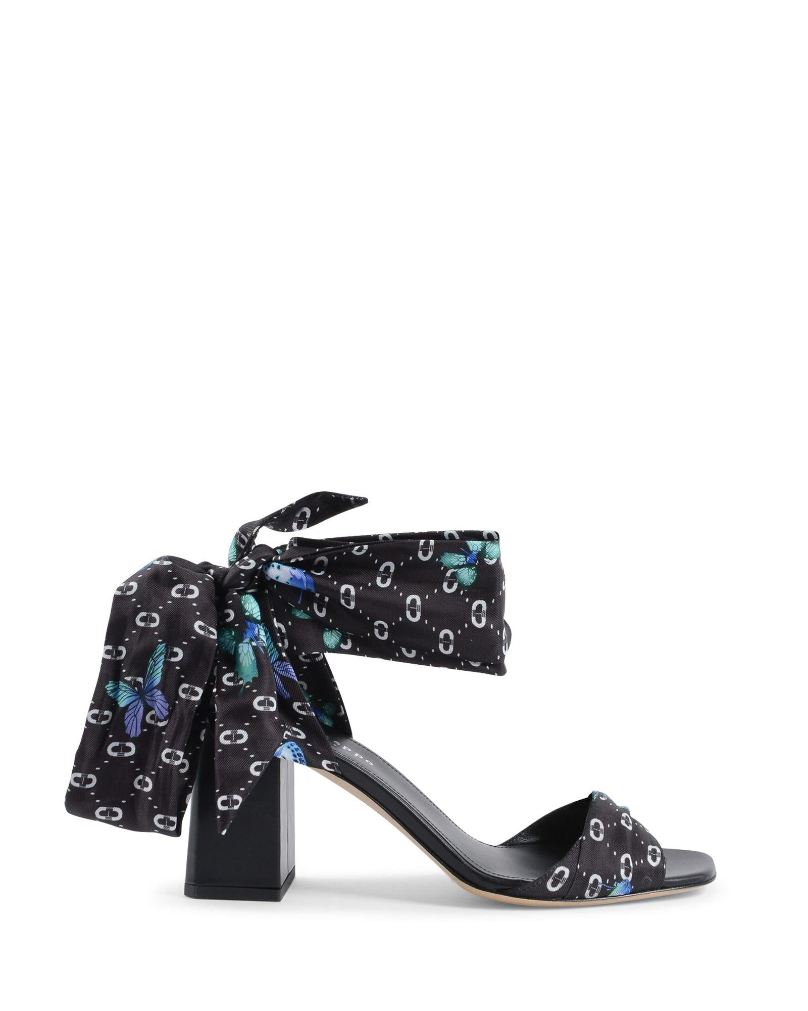 Silk Printed Heeled Sandal - 39 EU Main image