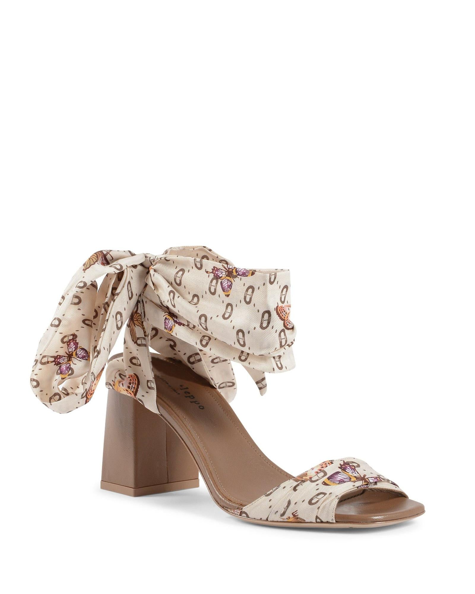 Silk Heeled Sandal - 39 EU Secondary image