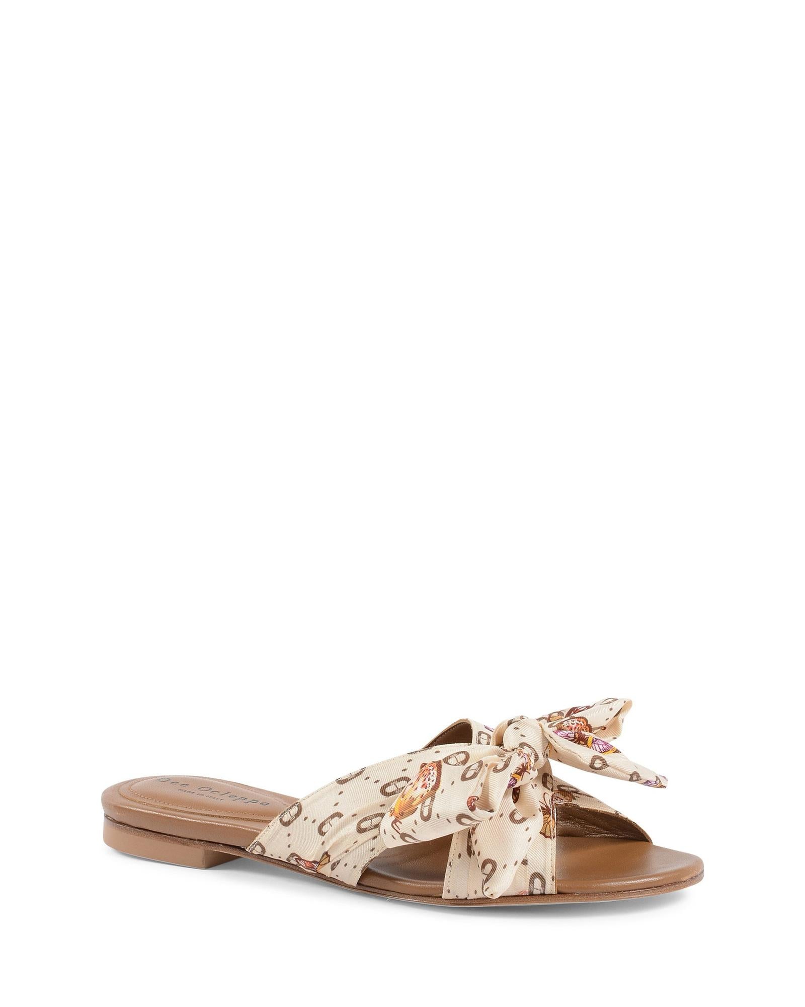 Printed Bow Silk Mule - 36 EU Secondary image