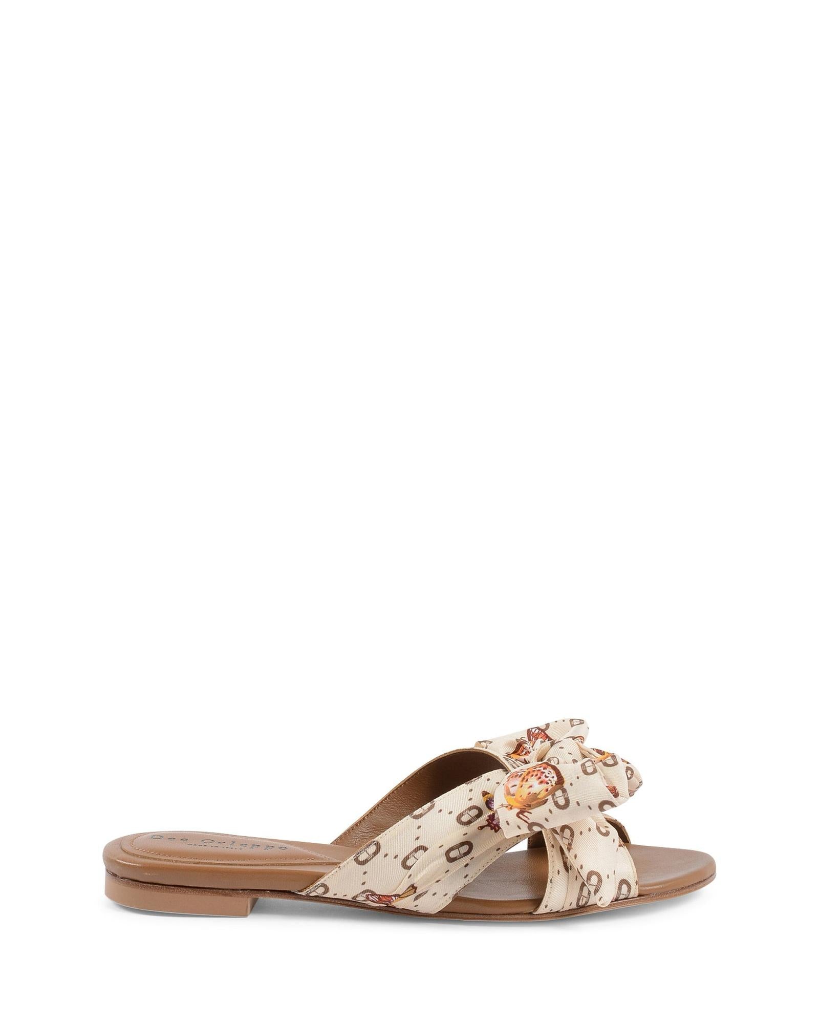 Printed Bow Silk Mule - 39 EU Main image