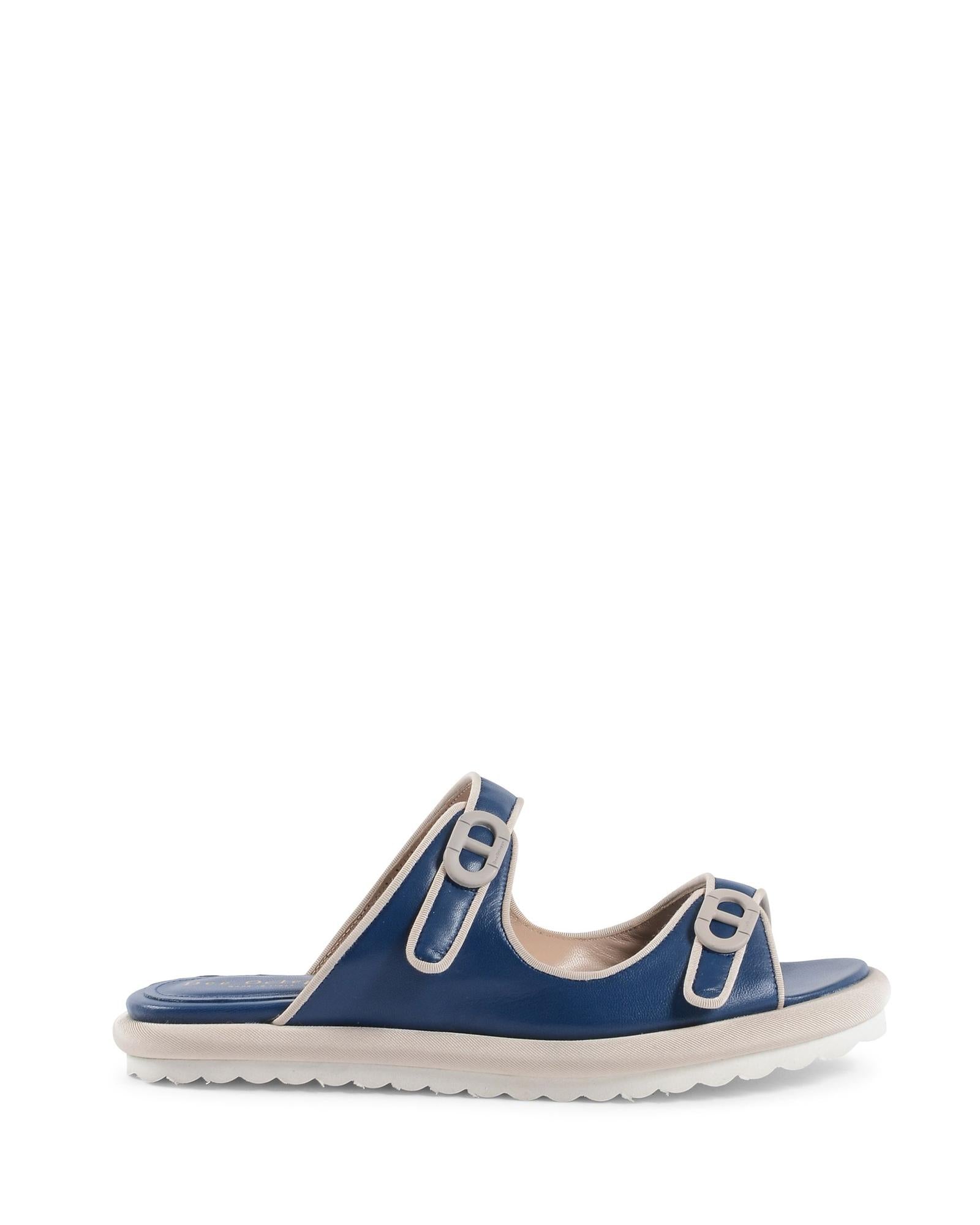 Leather Double Strap Flat Sandal - 40 EU Main image