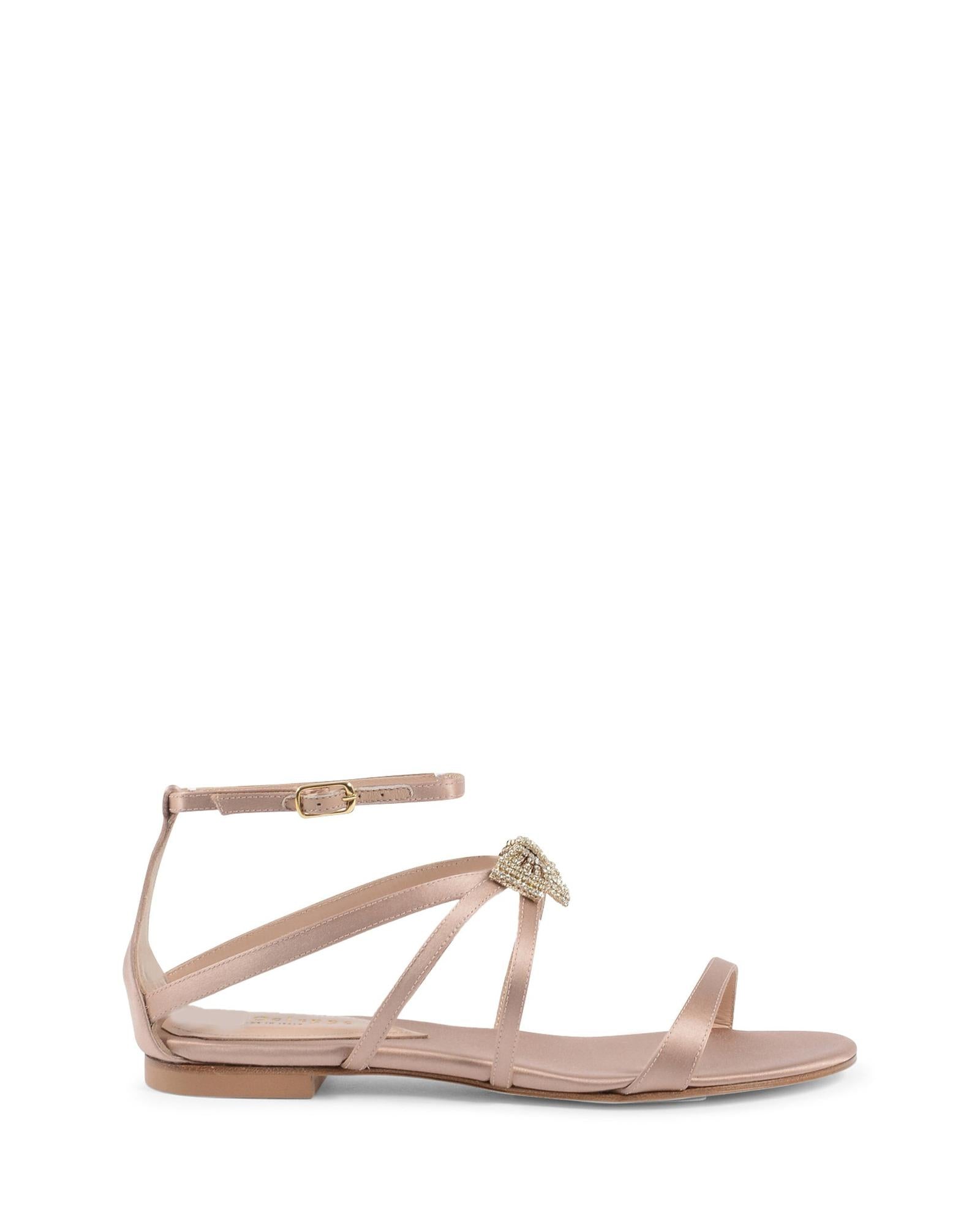 Swarovski Bow Satin Sandal with Ankle Strap - 39 EU Main image