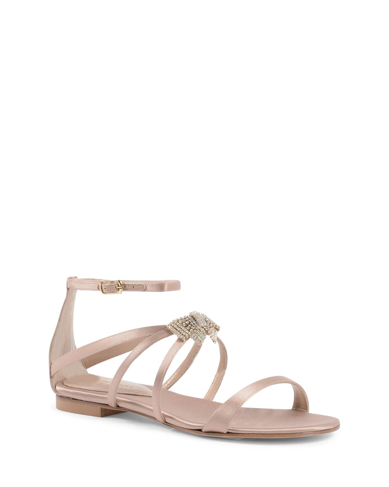 Swarovski Bow Satin Sandal with Ankle Strap - 40 EU Secondary image
