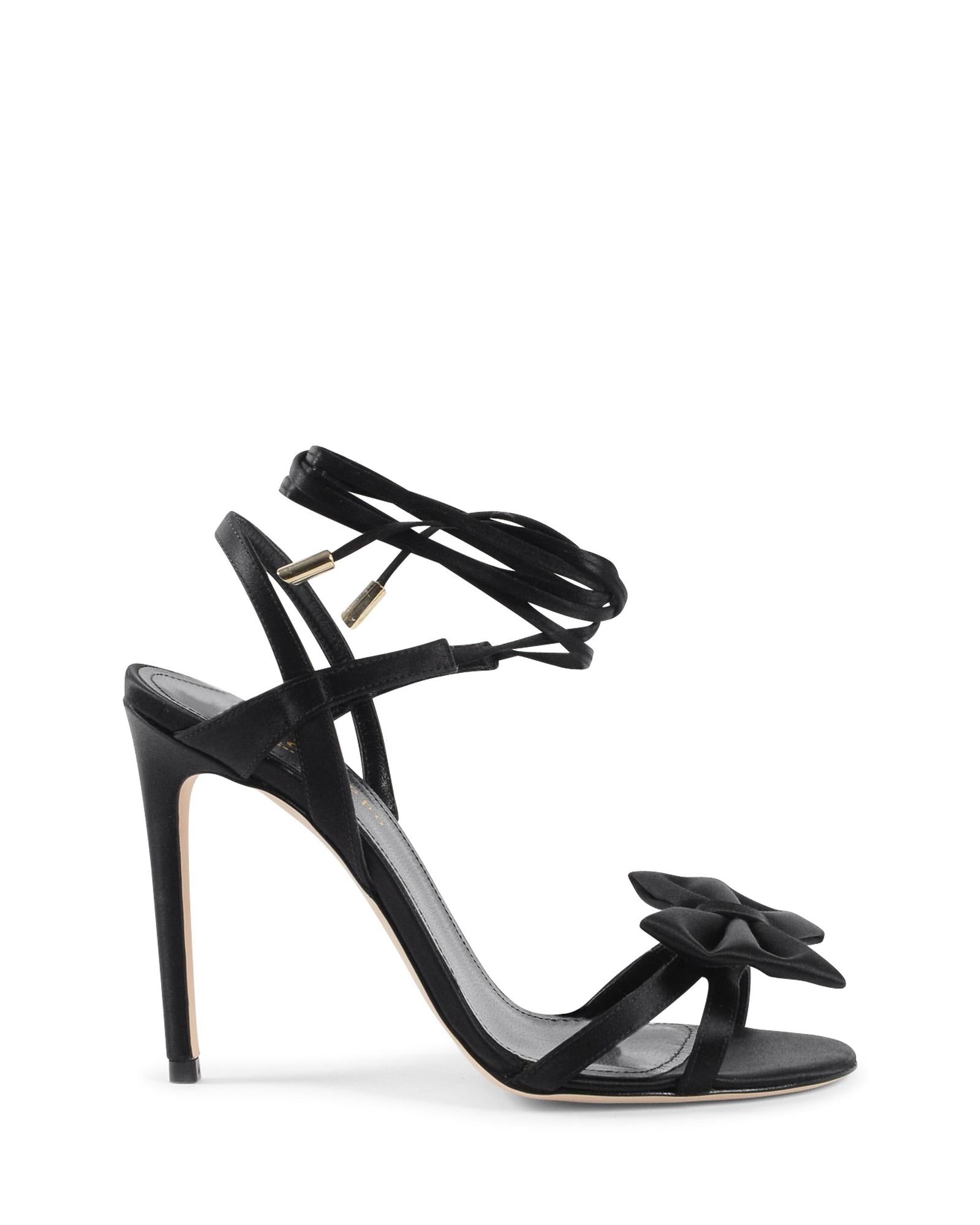 Satin Ankle-Lace Bow Sandal - 39.5 EU Main image
