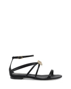 Satin Ankle-Strap Sandal with Swarovski Bow - 39.5 EU