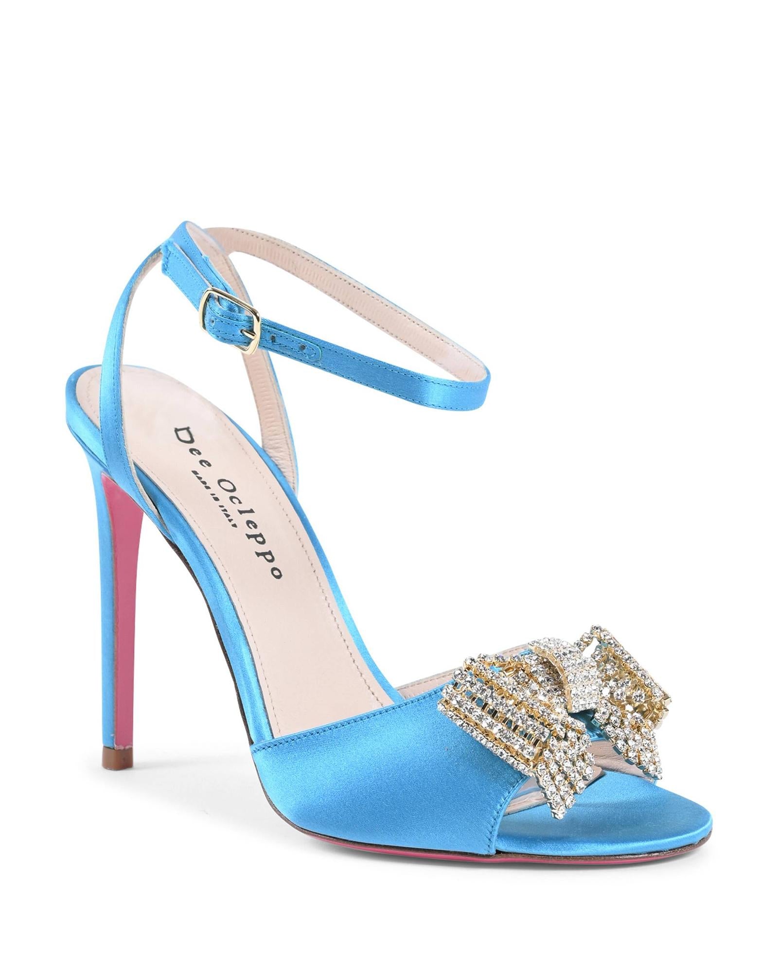 Satin Crystal Bow Sandal - 37.5 EU Secondary image